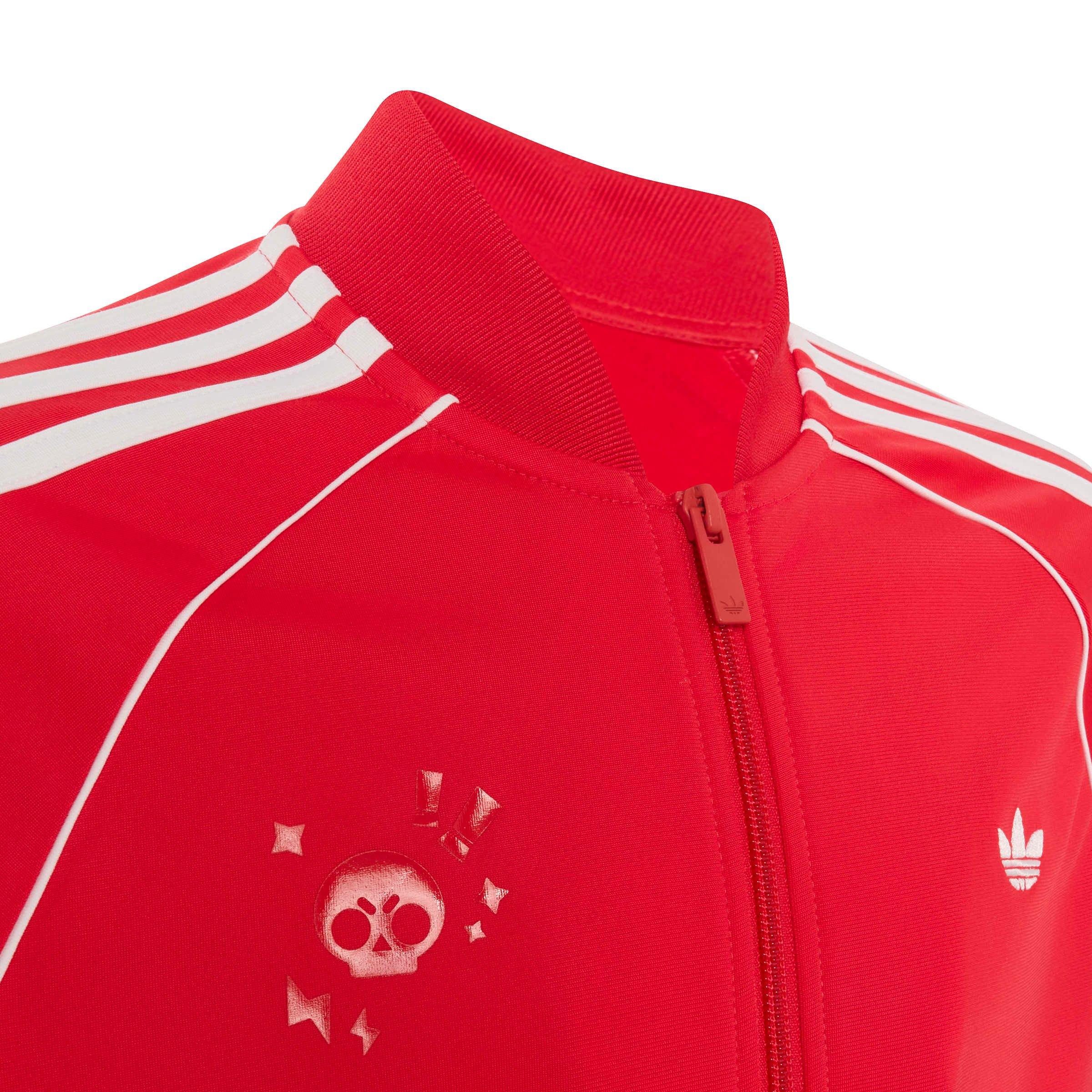 adidas Originals Big Boys' SST Loose Track Top - Red/White - RED/WHITE