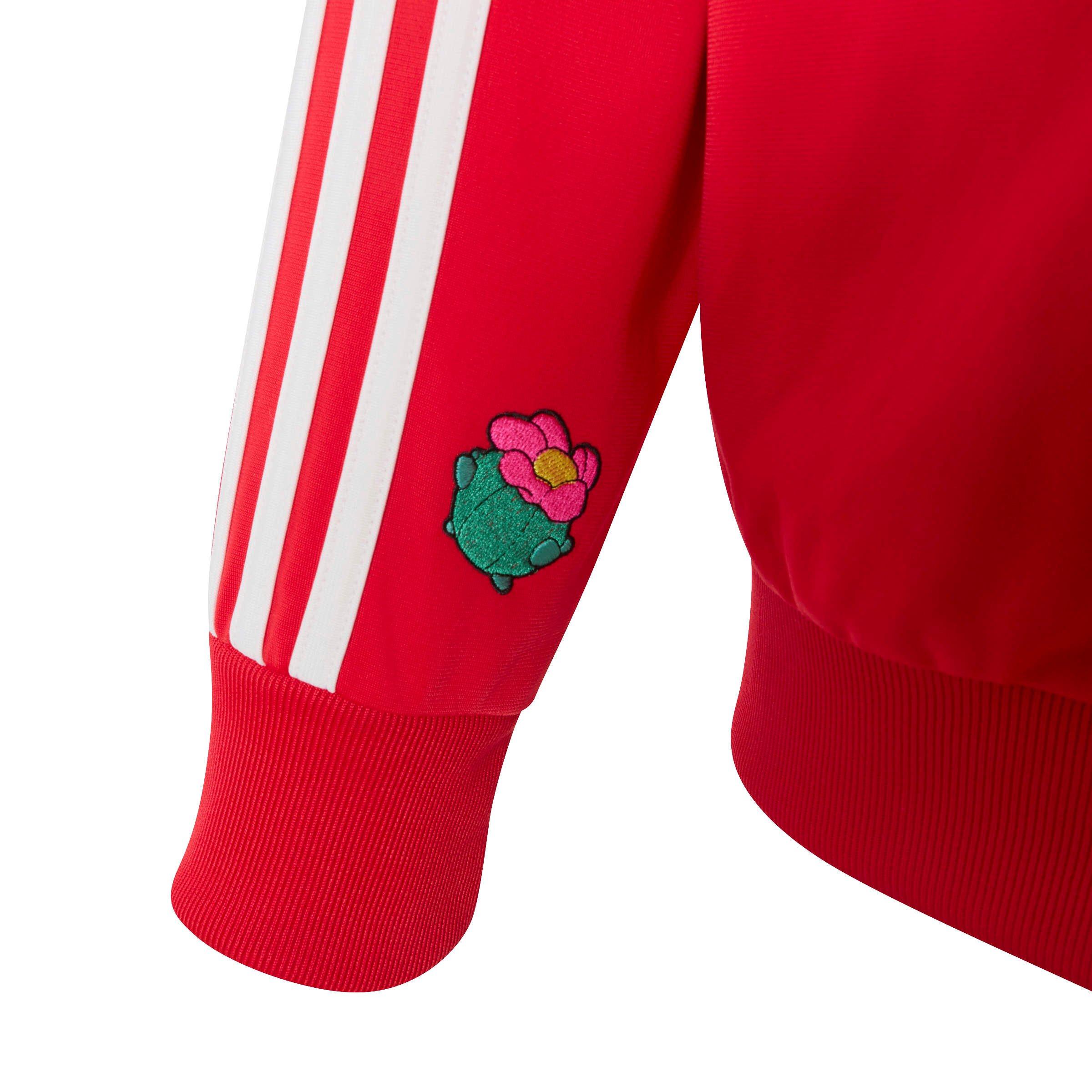 adidas Originals Big Boys' SST Loose Track Top - Red/White - RED/WHITE