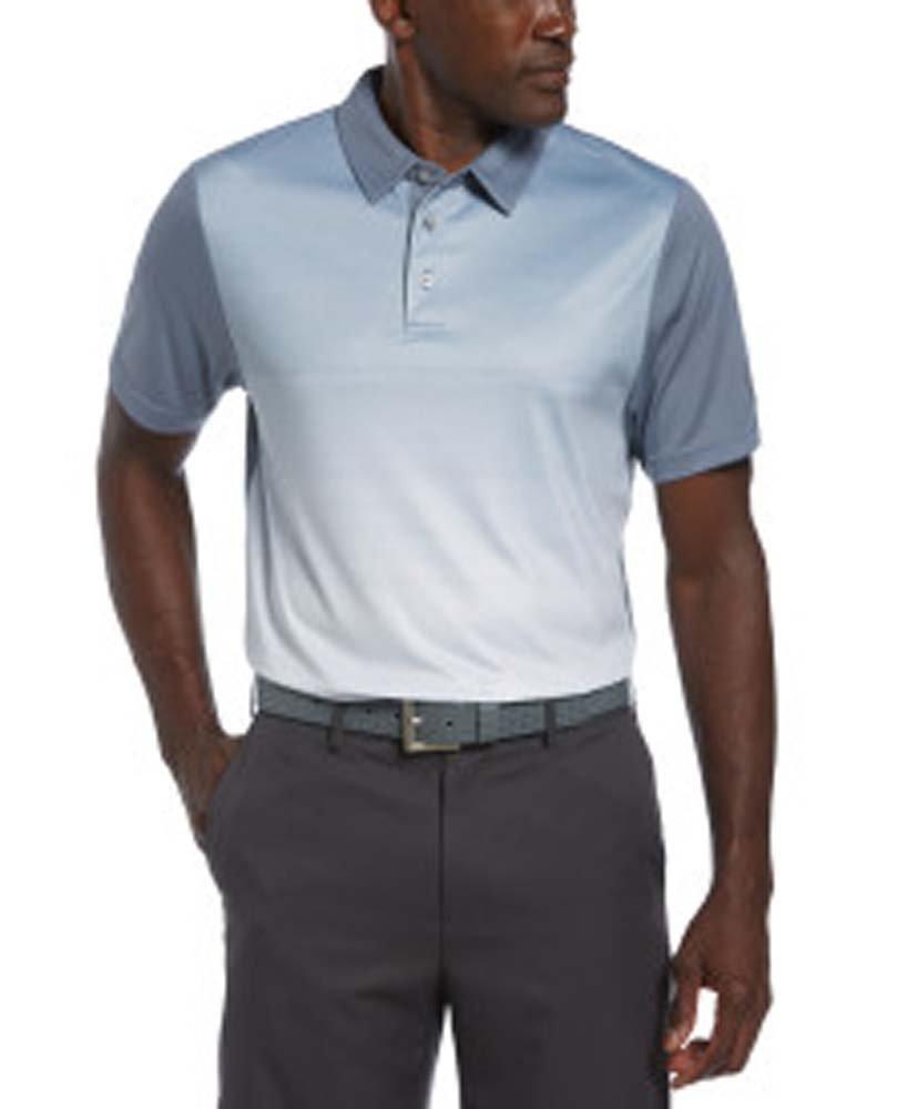  PGA TOUR Men's Double Knit Print Short Sleeve Golf