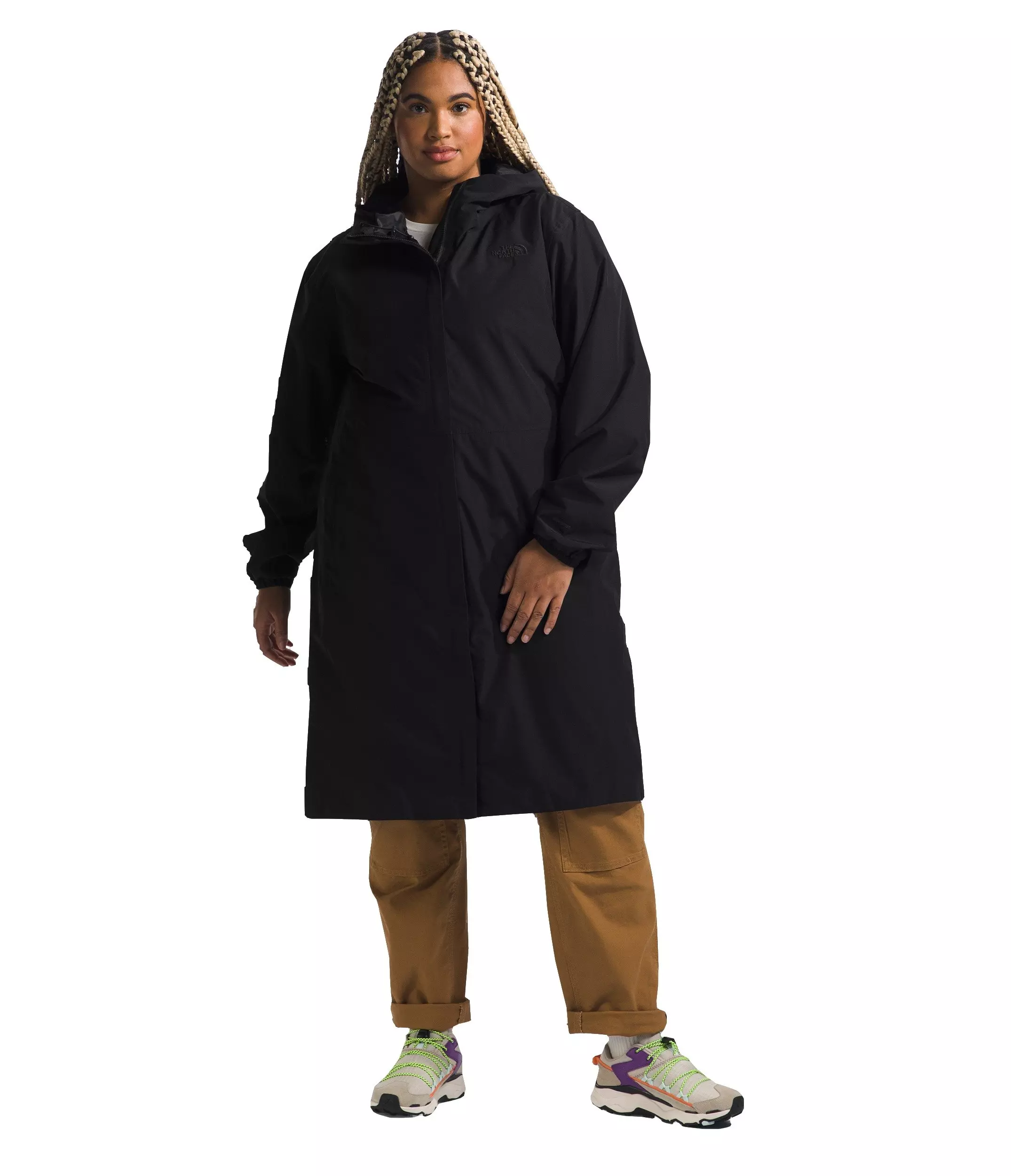 The North Face Women's Daybreak Rain Parka Jacket - Black - BLACK
