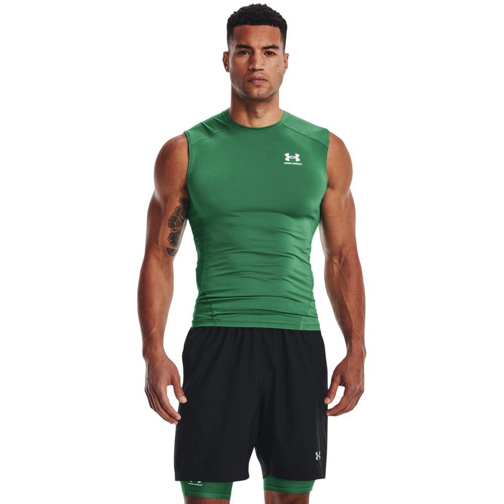  Under Armour Mens HeatGear Armour Compression Mock Sleeveless,  Red