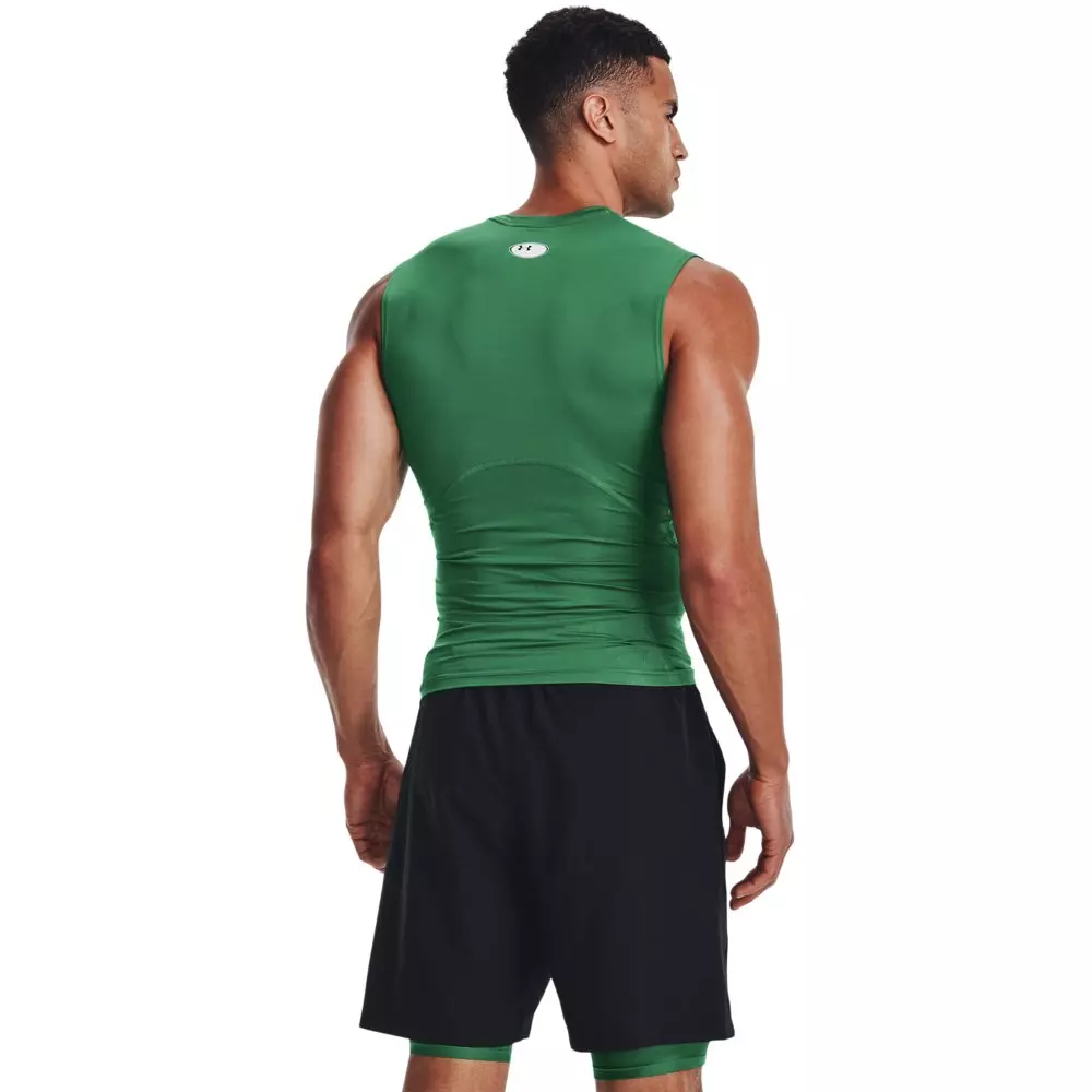 Under Armour Men's HeatGear Sleeveless Compression Top - GREEN