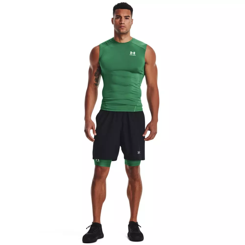 Under Armour Men's HeatGear Sleeveless Compression Top - GREEN