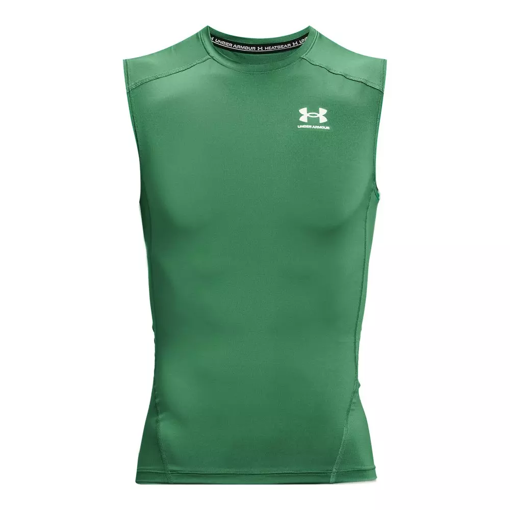 Under Armour Men's HeatGear Sleeveless Compression Top - GREEN