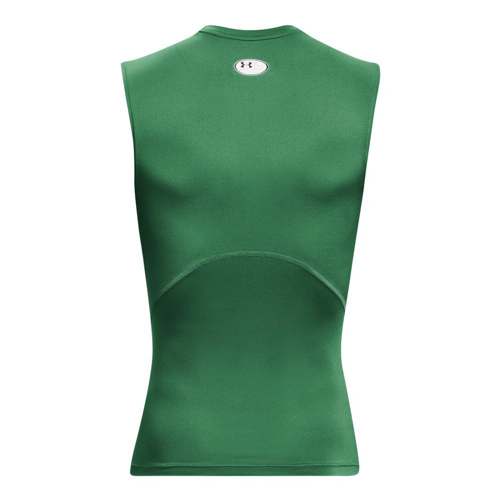 Under Armour Men's HeatGear Sleeveless Compression Top - GREEN Thumbnail View 5