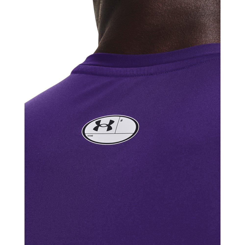 Under Armour Men's HeatGear Sleeveless Compression Top - PURPLE Thumbnail View 4