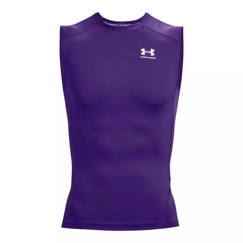 Under Armour Men's HeatGear Sleeveless Compression Top - PURPLE
