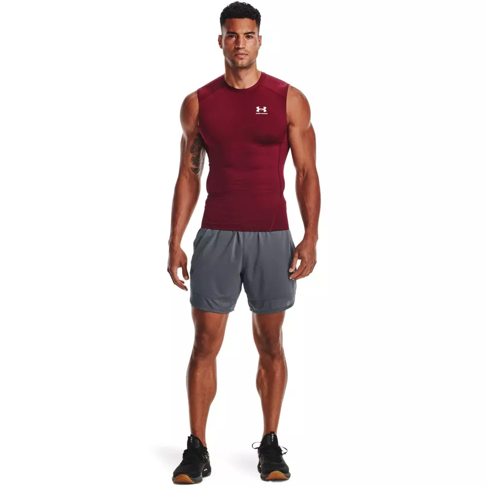 Under Armour Men's HeatGear Sleeveless Compression Top - MAROON