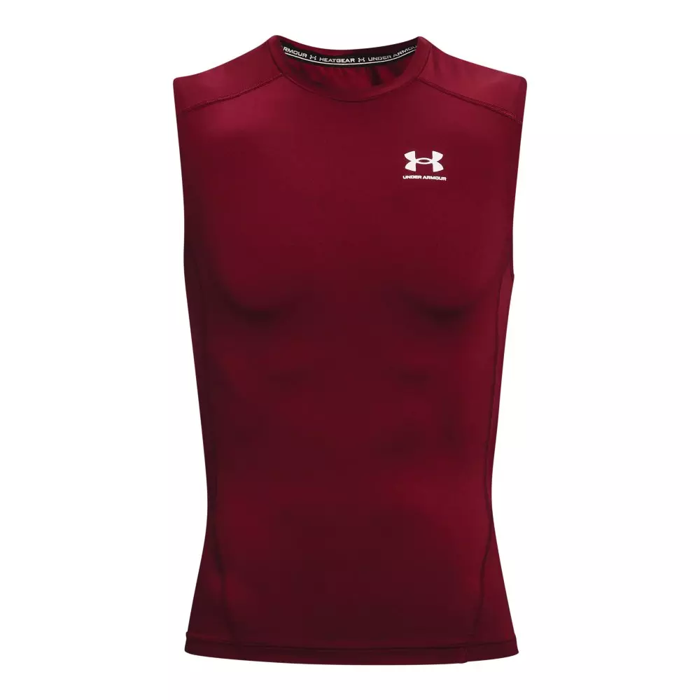 Under Armour Men's HeatGear Sleeveless Compression Top - MAROON