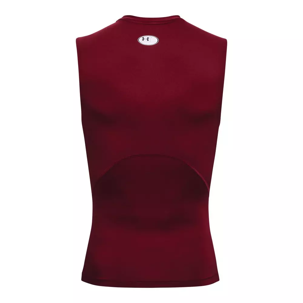 Under Armour Men's HeatGear Sleeveless Compression Top - MAROON