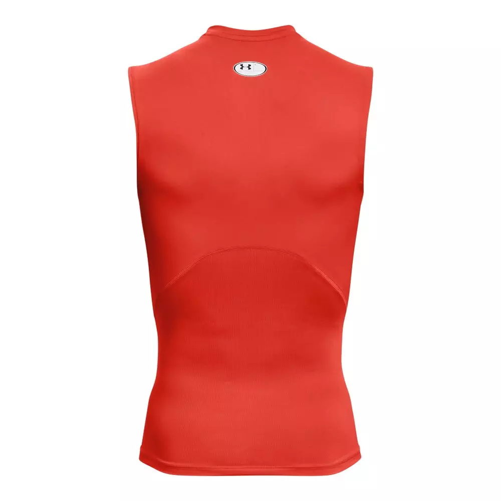 Under Armour Men's HeatGear Sleeveless Compression Top - ORANGE