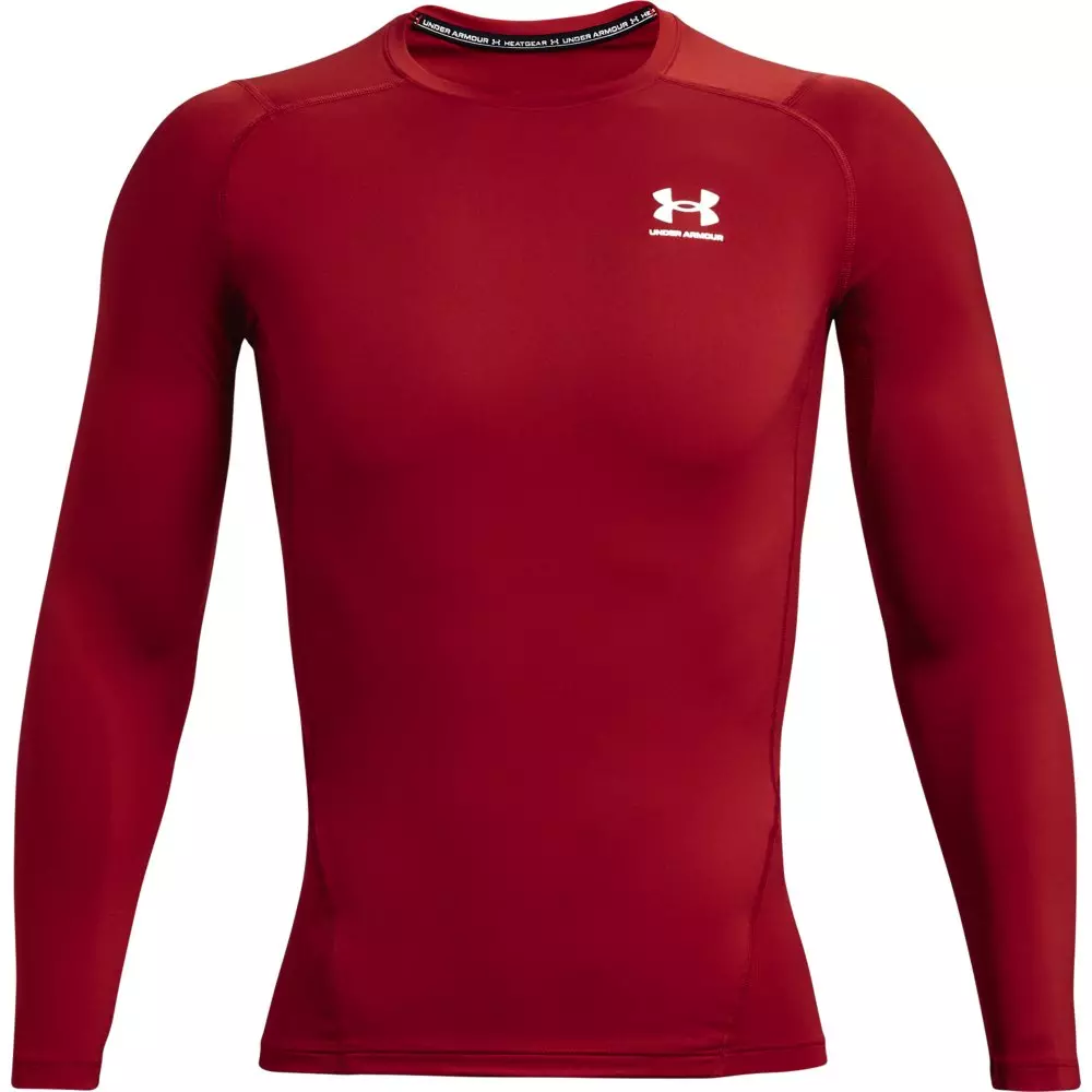 Under Armour Men's HeatGear Long Sleeve Compression Shirt - RED