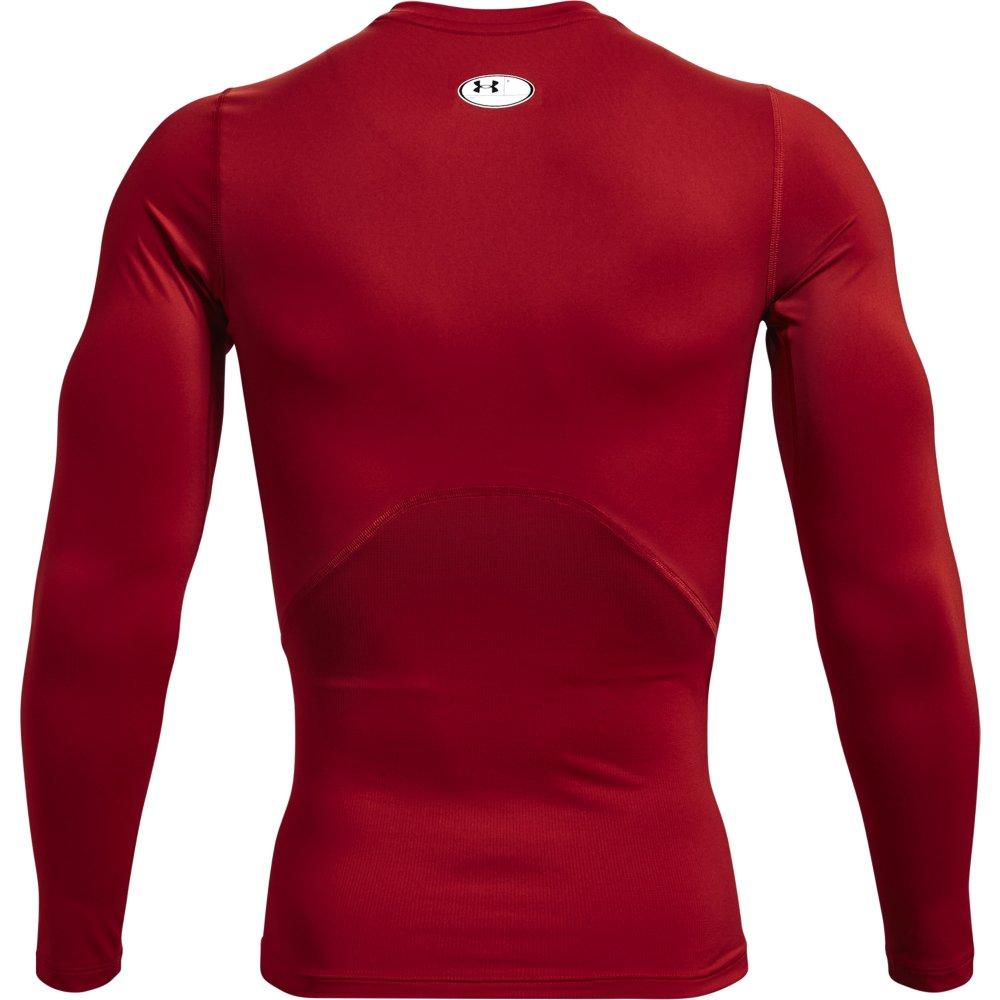 Under Armour Men's HeatGear Long Sleeve Compression Shirt - RED Thumbnail View 5