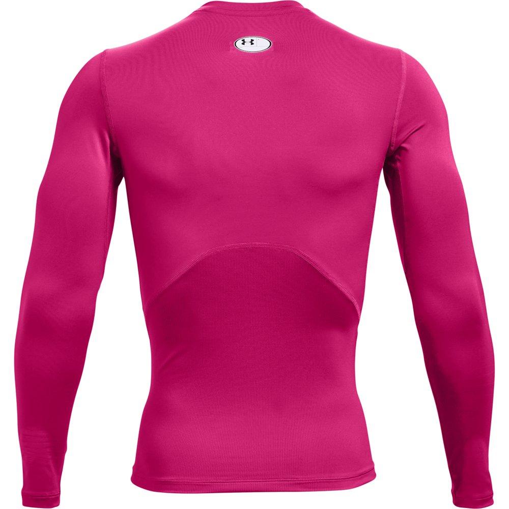 Pink under armour long sleeve outlet shirt