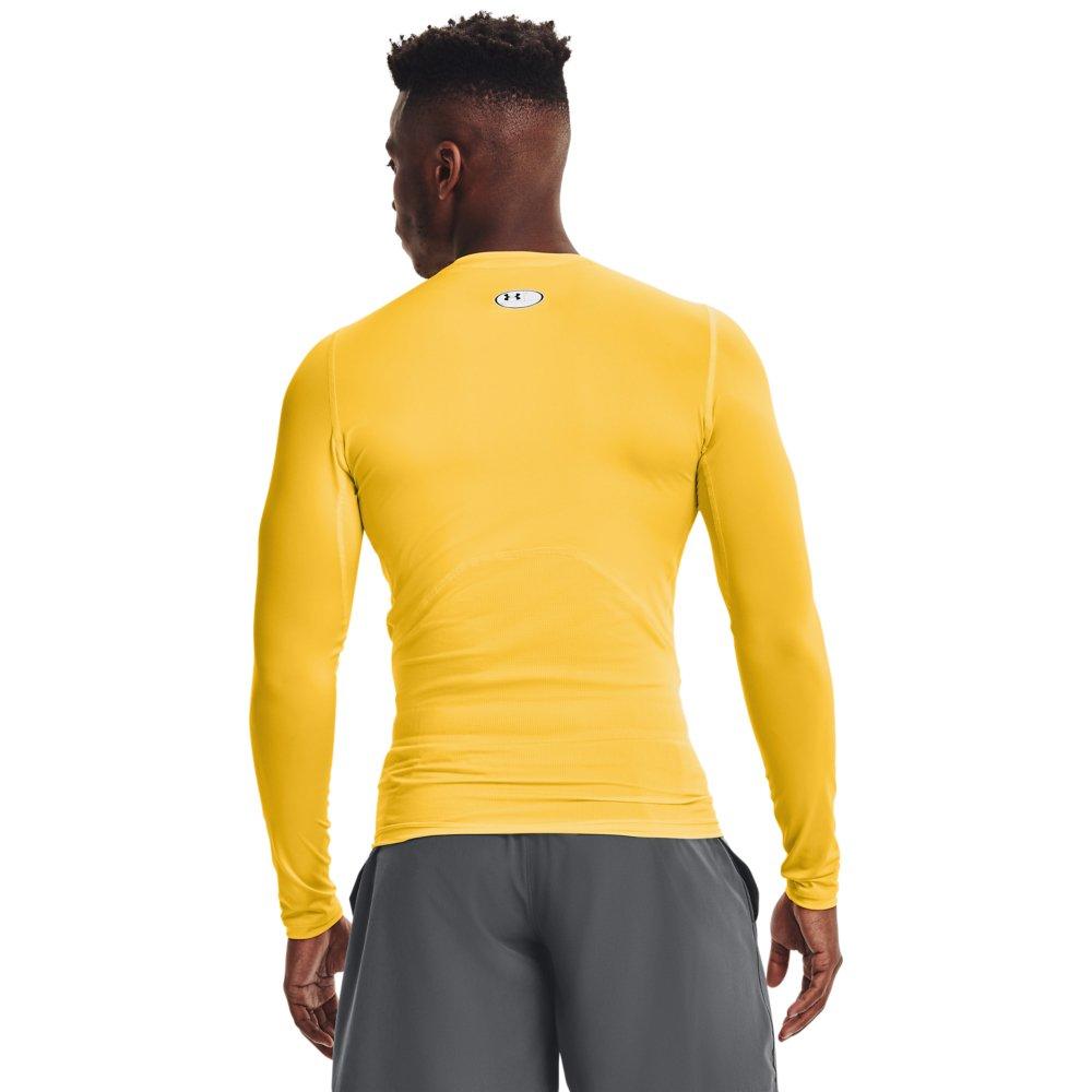 Under Armour Men's HeatGear Long Sleeve Compression Shirt - YELLOW Thumbnail View 2