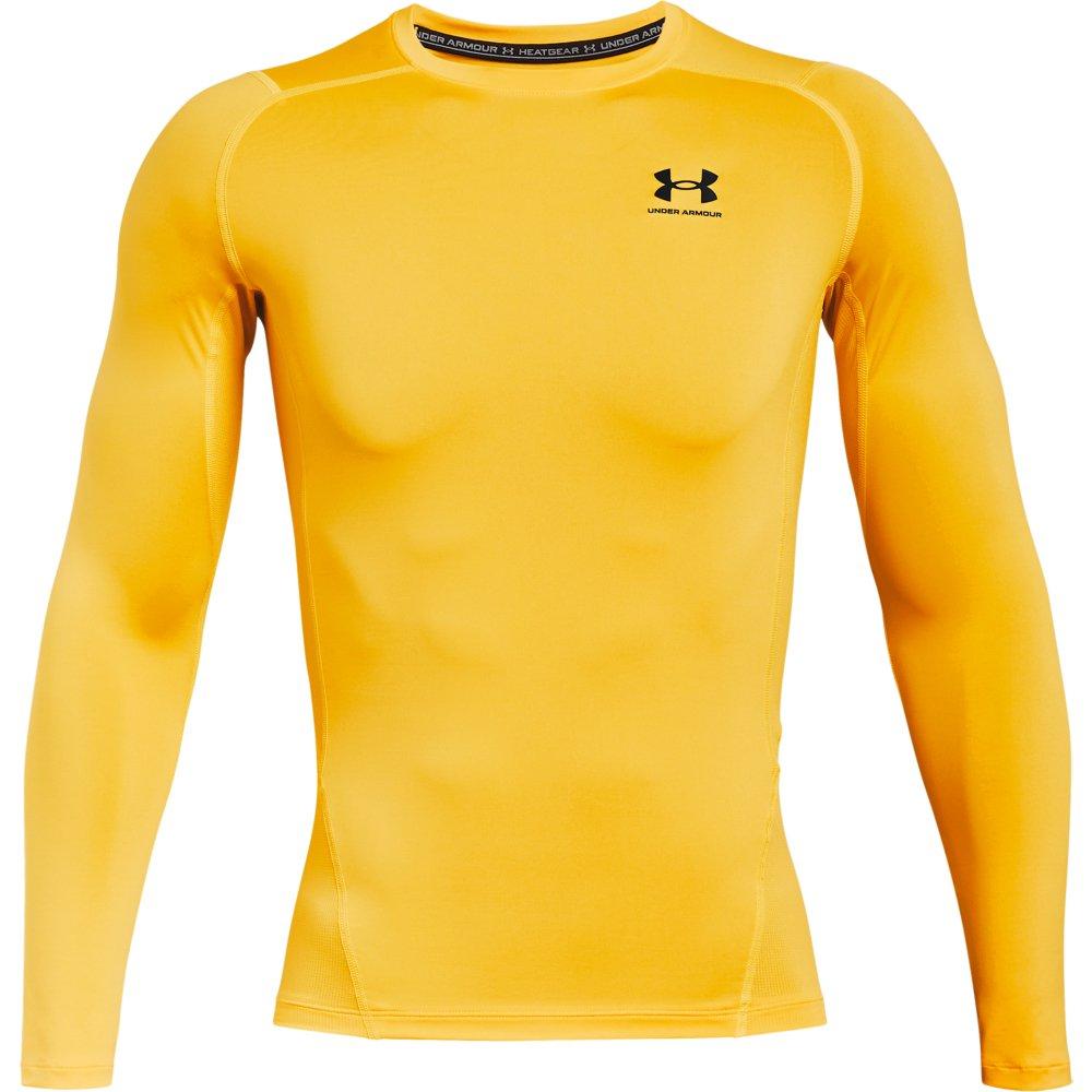 Under Armour Men's HeatGear Long Sleeve Compression Shirt - YELLOW Thumbnail View 4