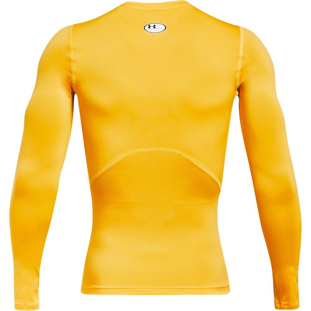 Under Armour Men's HeatGear Long Sleeve Compression Shirt - YELLOW Thumbnail View 5