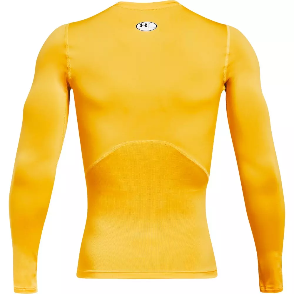 Under Armour Men's HeatGear Long Sleeve Compression Shirt - YELLOW