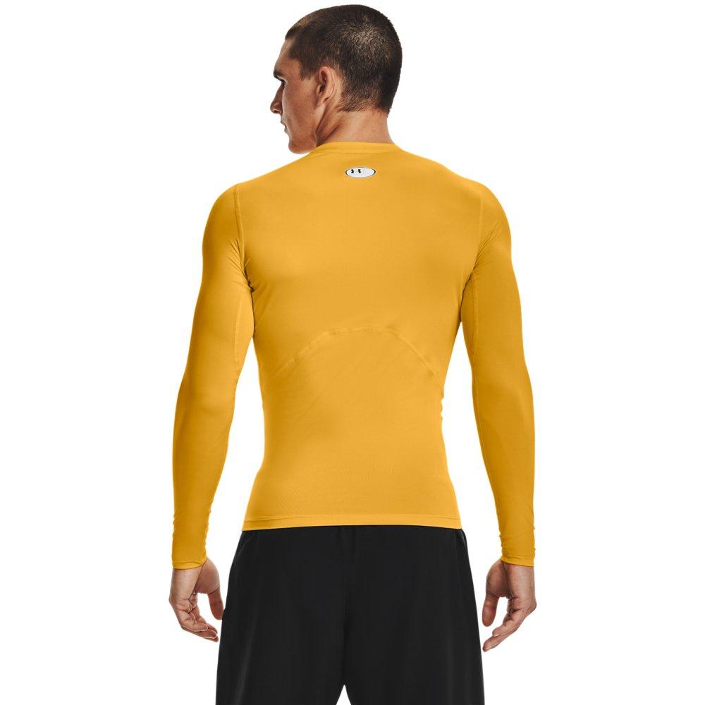 Under Armour Men's HeatGear Long Sleeve Compression Shirt - GOLD Thumbnail View 2