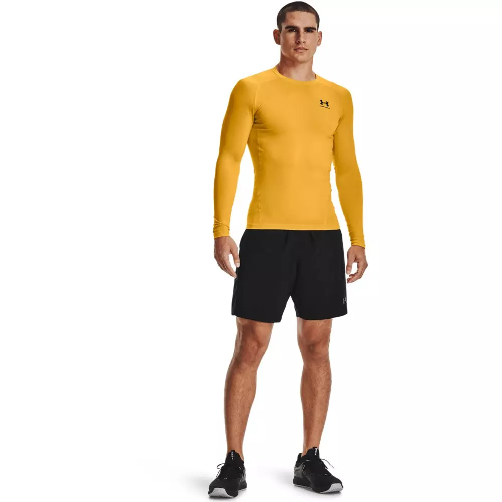 Under Armour Men's HeatGear Long Sleeve Compression Shirt - GOLD