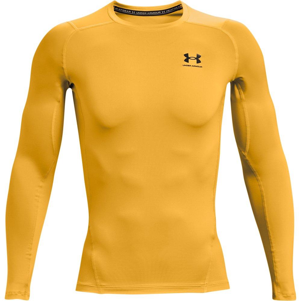 Under Armour Men's HeatGear Long Sleeve Compression Shirt - GOLD Thumbnail View 4