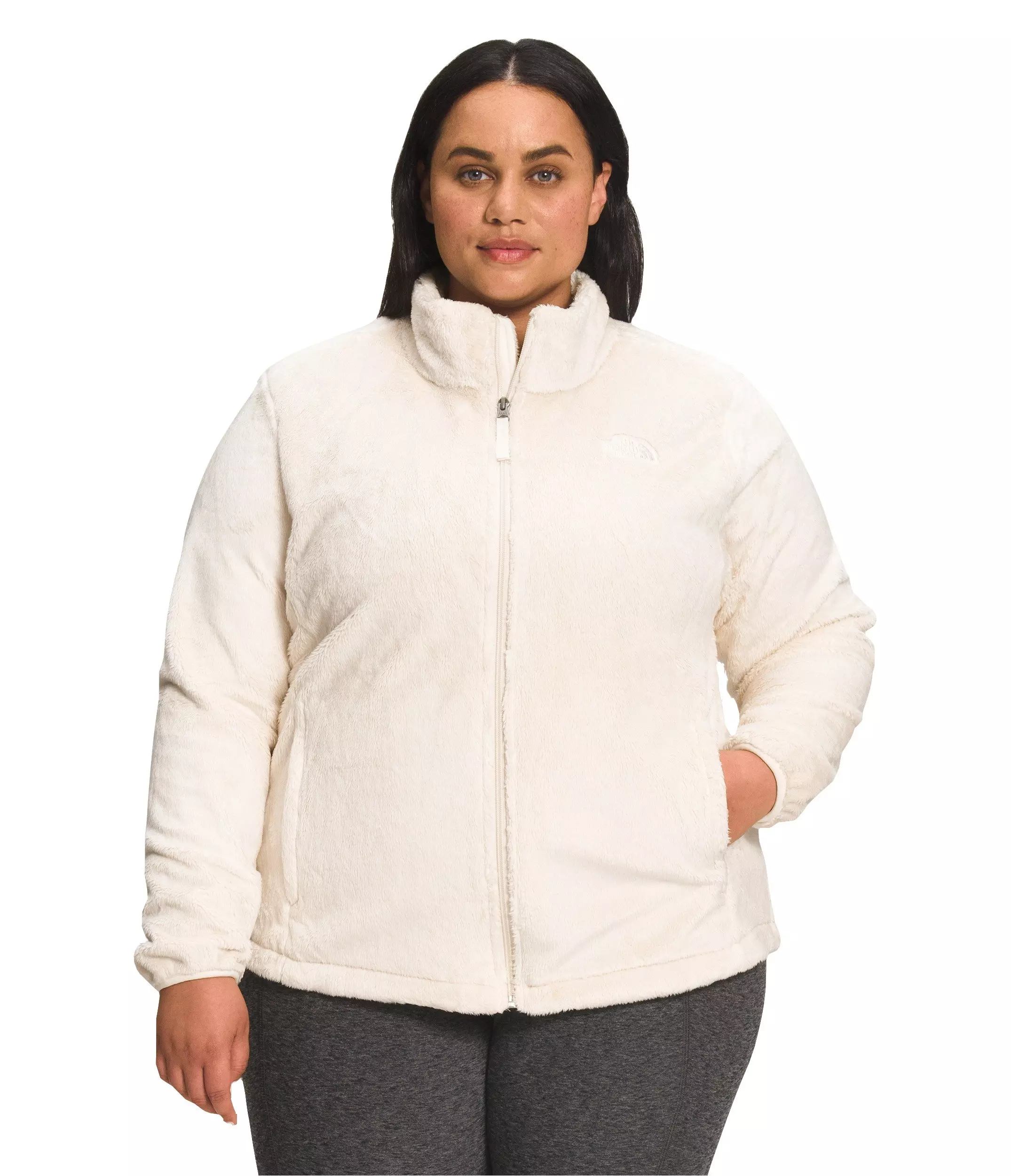 The North Face Plus Size Osito Raschel Fleece Stand Collar Zip Front Jacket