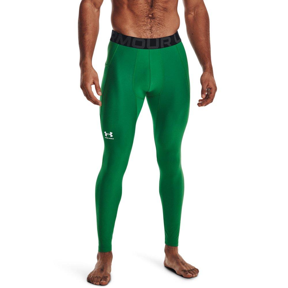 Under Armour Men's HeatGear Performance Leggings - GREEN Thumbnail View 1