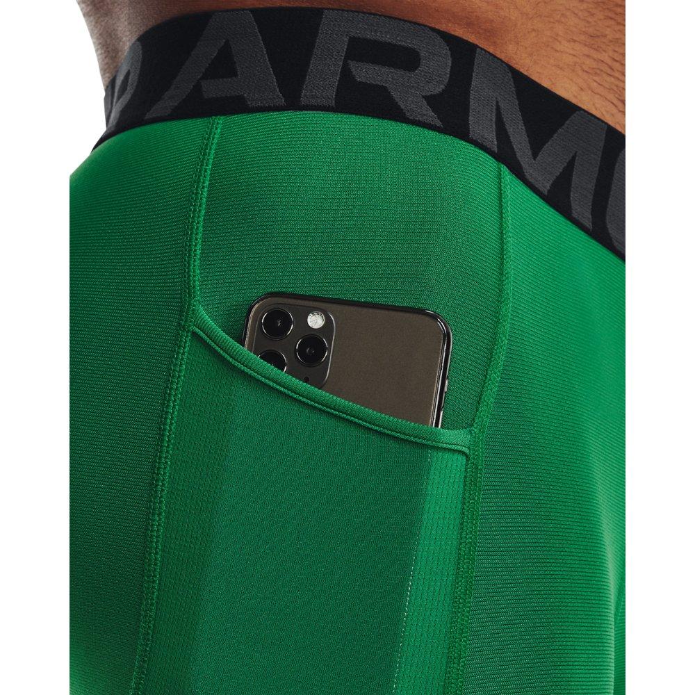 Under Armour Men's HeatGear Performance Leggings - GREEN Thumbnail View 4