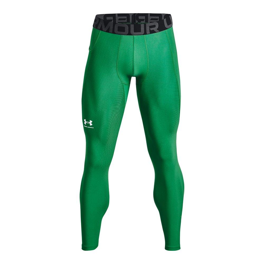 Under Armour Men's HeatGear Performance Leggings - GREEN Thumbnail View 5