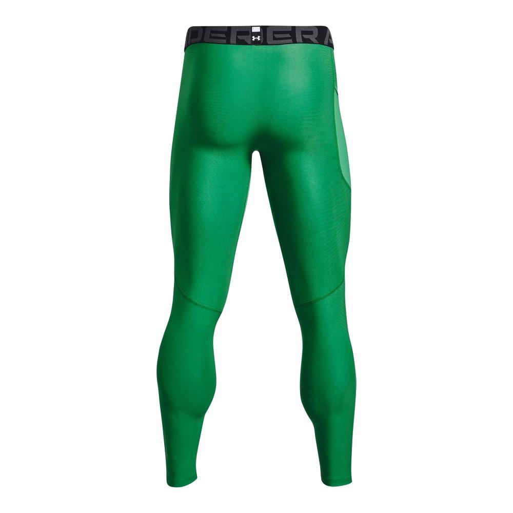Under Armour Men's HeatGear Performance Leggings - GREEN Thumbnail View 6
