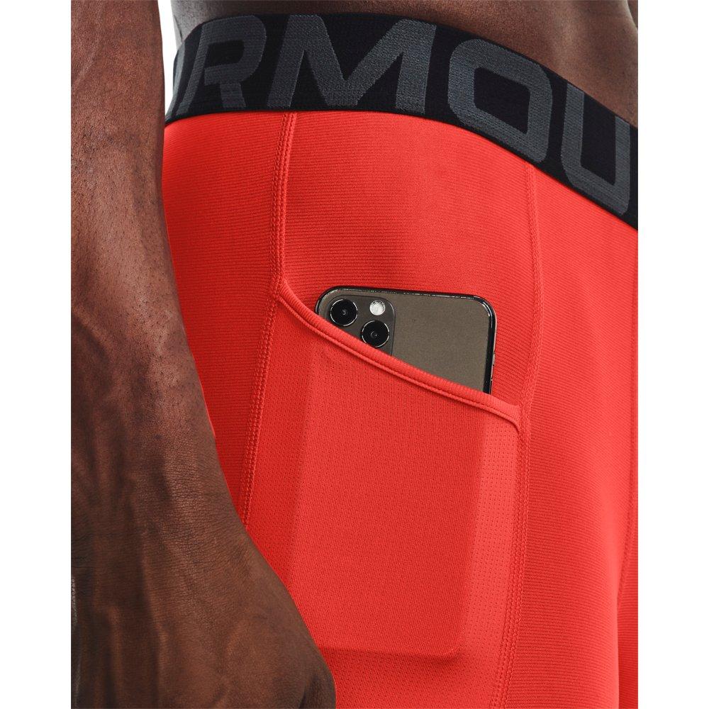 Under Armour Men's HeatGear Performance Leggings - ORANGE Thumbnail View 4