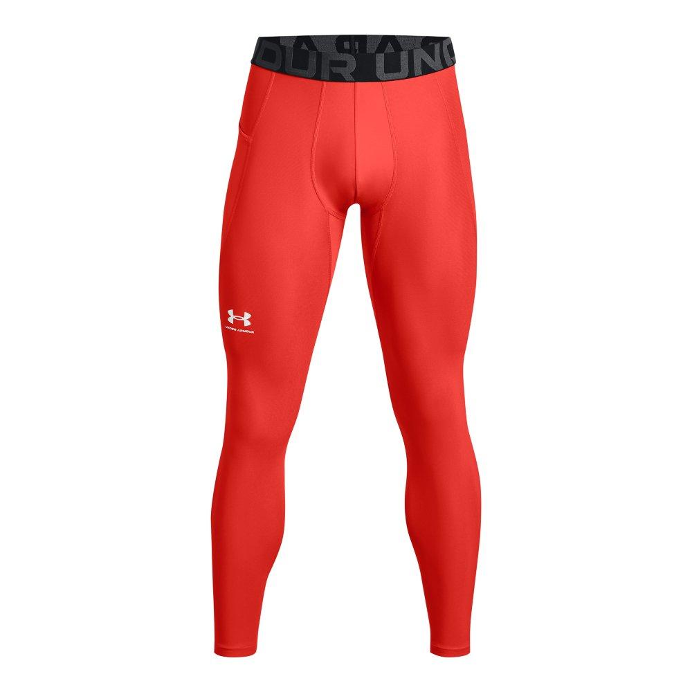 Under Armour Men's HeatGear Performance Leggings - ORANGE Thumbnail View 5
