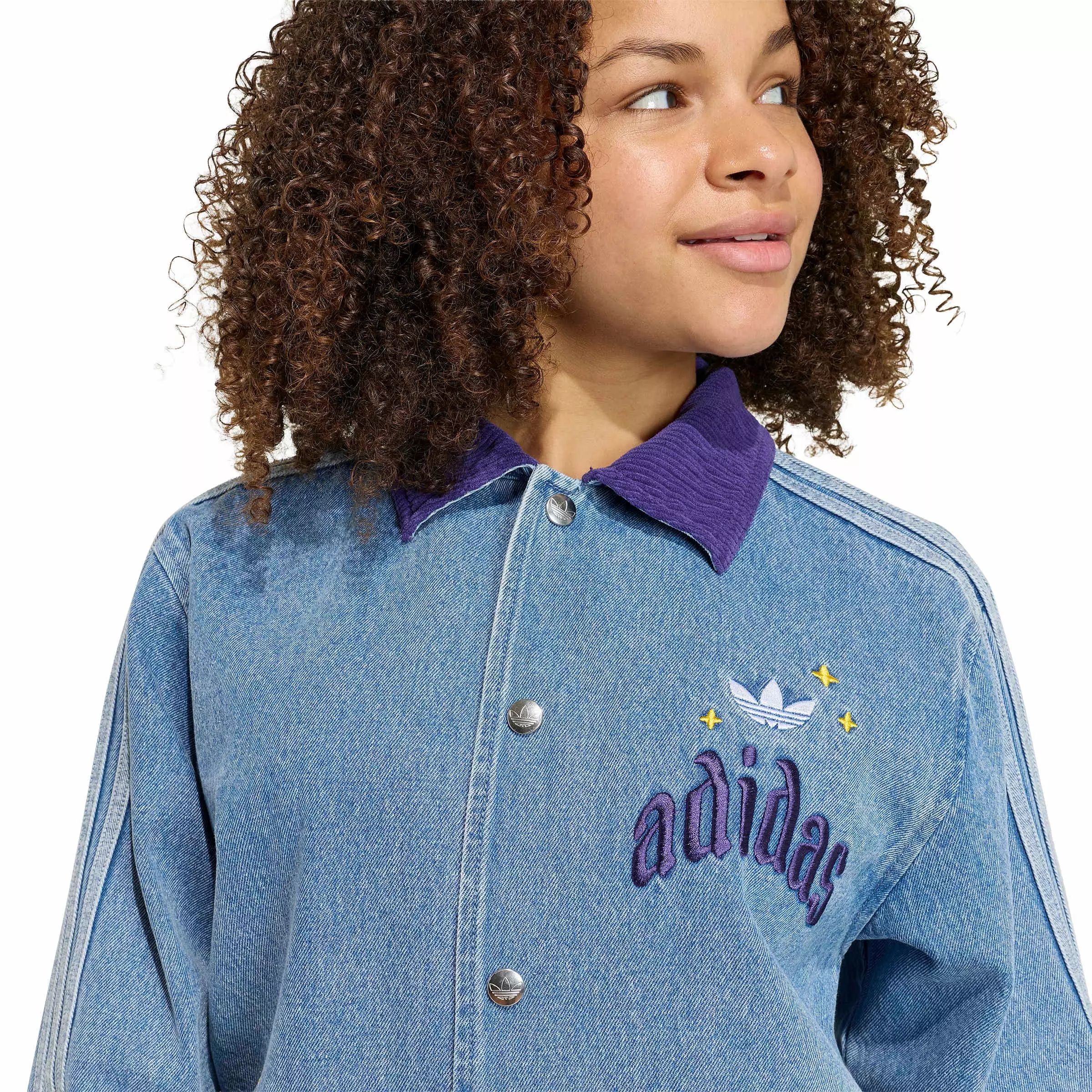 adidas Originals Big Girls' Care Bears Loose College Jacket - Lt Blue - LT BLUE