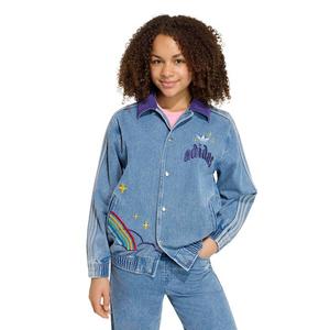 adidas Originals Big Girls' Care Bears Loose College Jacket - Lt Blue