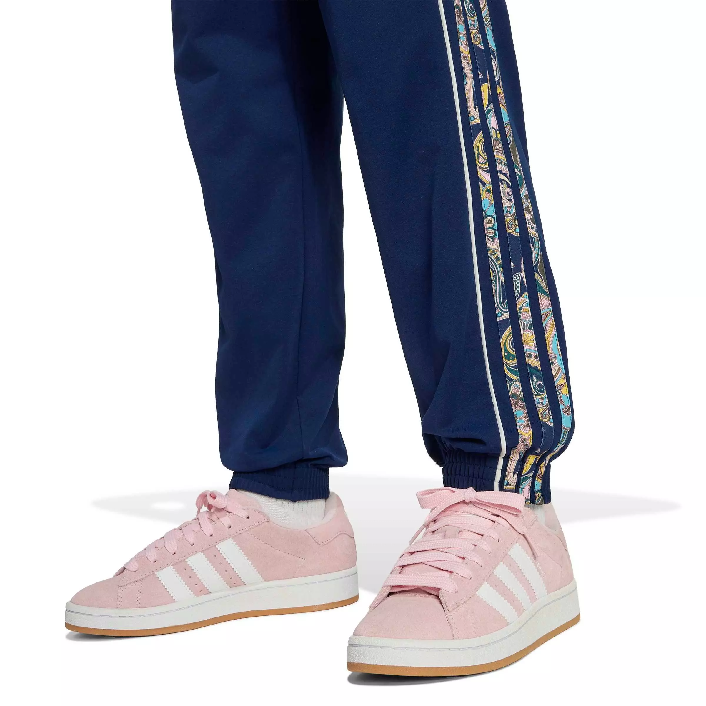 adidas Originals Big Girls' Loose Paisley Track Pants - Navy - NAVY