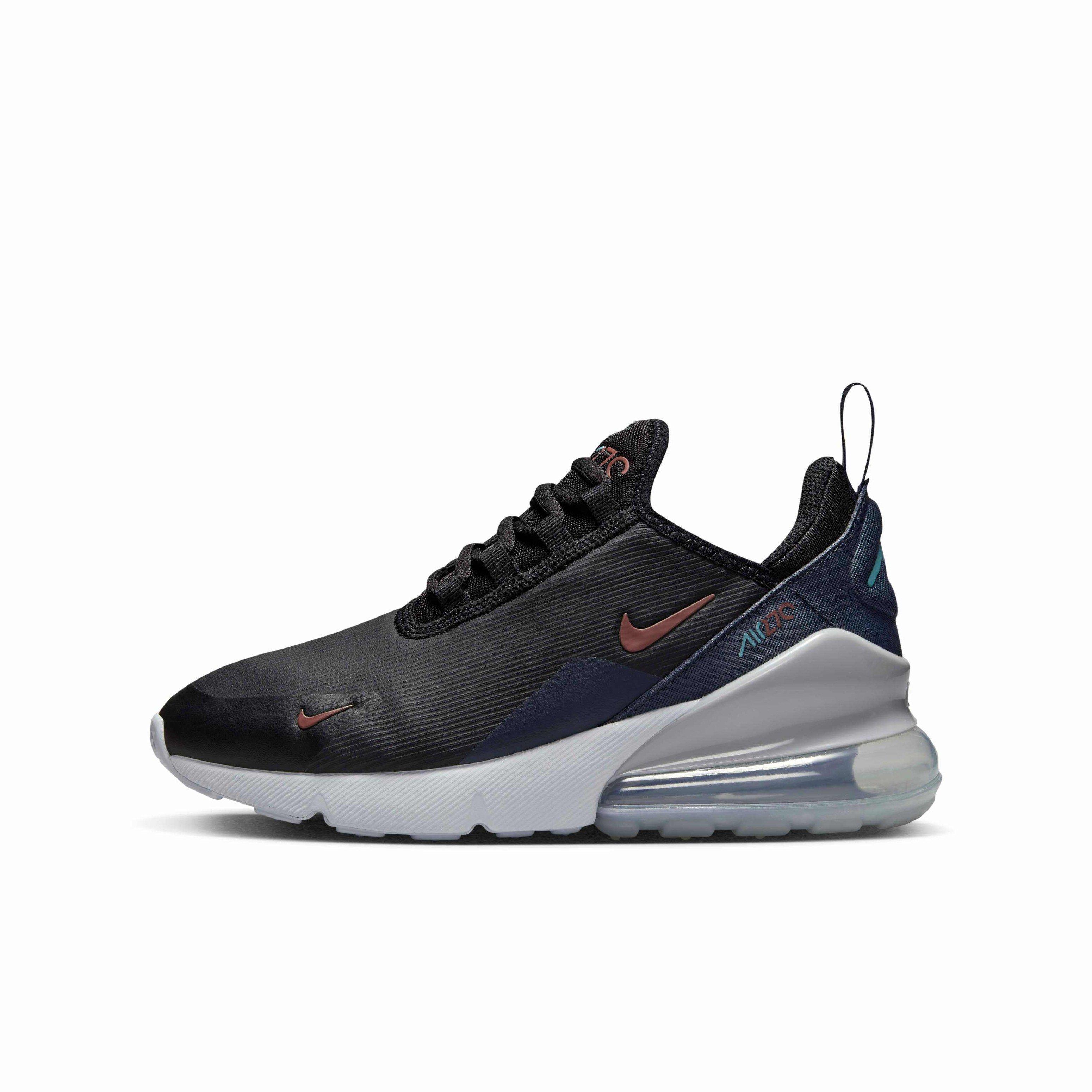 Nike Air Max 270 Grade School Boys' "Black/Thunder Blue/Wolf Grey/Dark Pony" Shoe