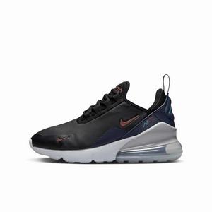 Nike Air Max 270 "Black/Thunder Blue/Wolf Grey/Dark Pony" Grade School Boys' Shoe
