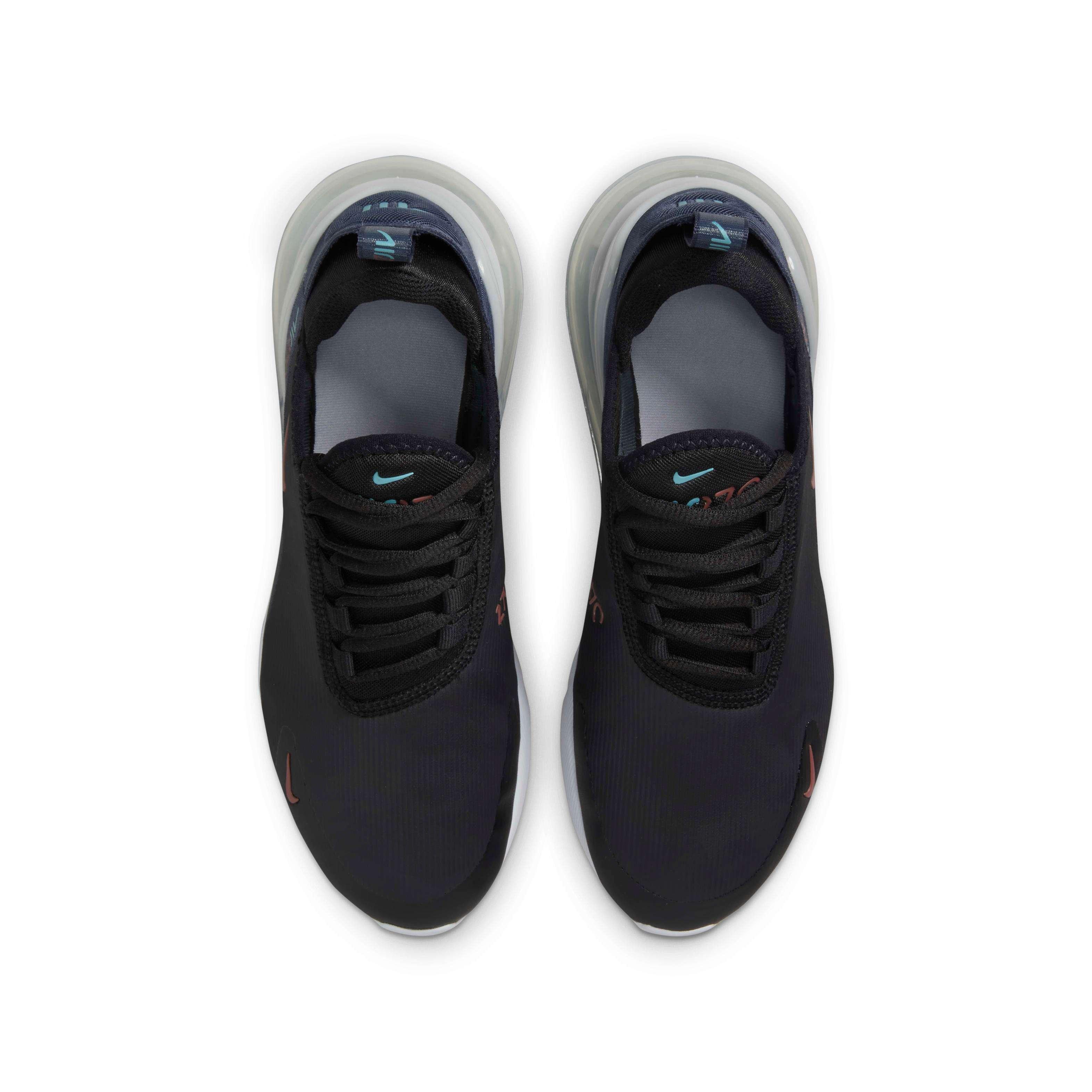 Nike Air Max 270 Grade School Boys' "Black/Thunder Blue/Wolf Grey/Dark Pony" Shoe
