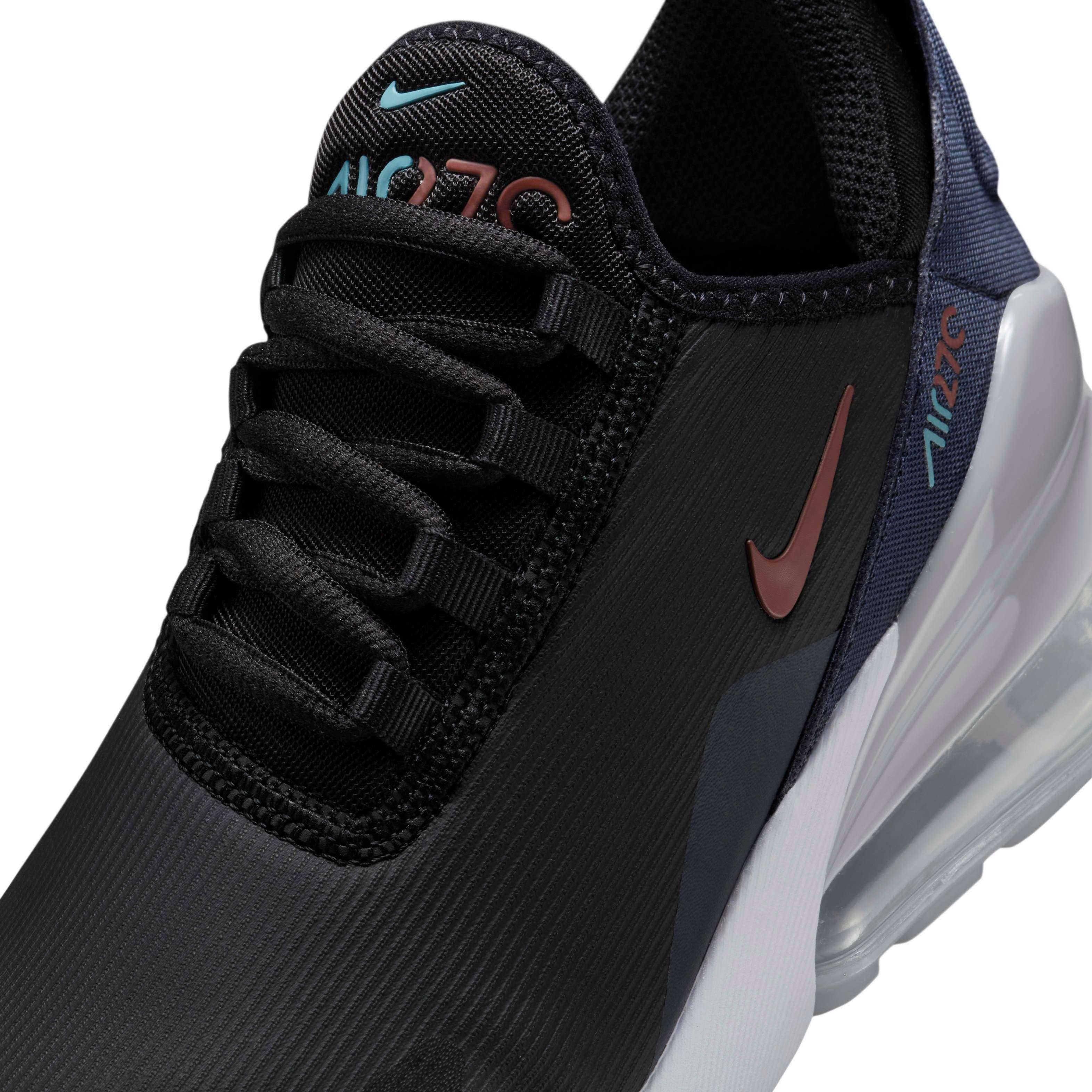 Nike Air Max 270 Grade School Boys' "Black/Thunder Blue/Wolf Grey/Dark Pony" Shoe