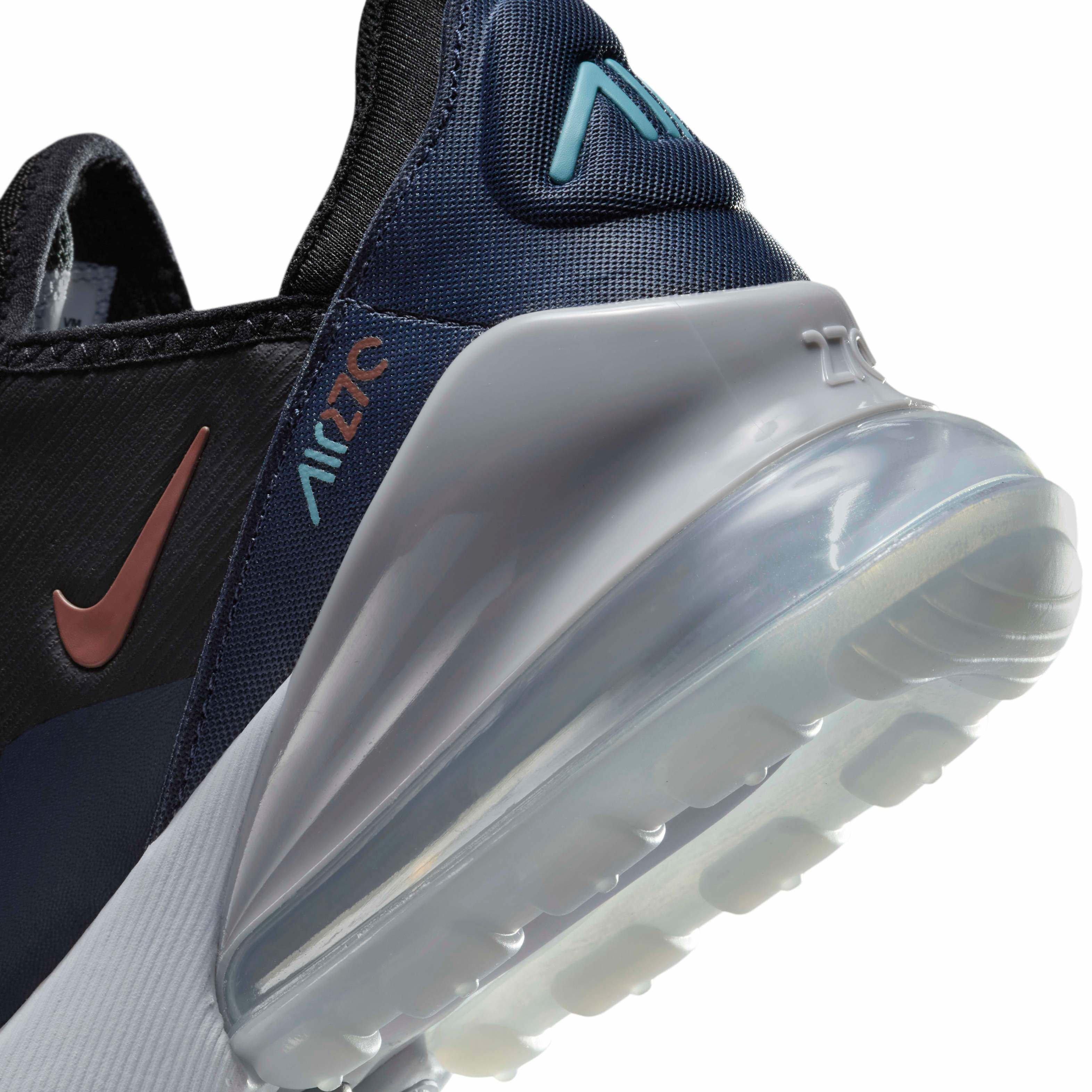 Nike Air Max 270 Grade School Boys' "Black/Thunder Blue/Wolf Grey/Dark Pony" Shoe