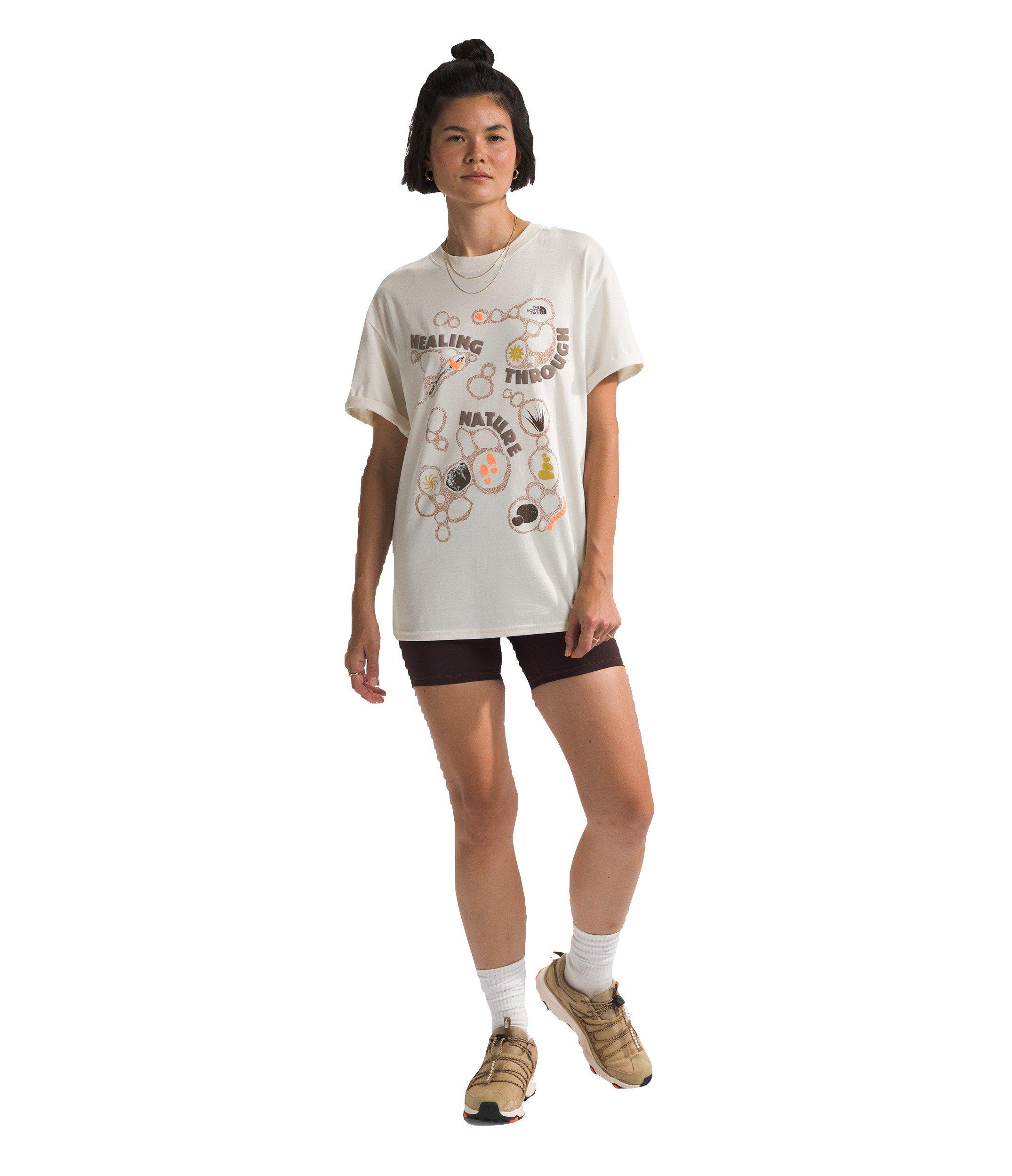 The North Face Women's Short Sleeve Evolution Oversized Tee - WHITE Thumbnail View 4