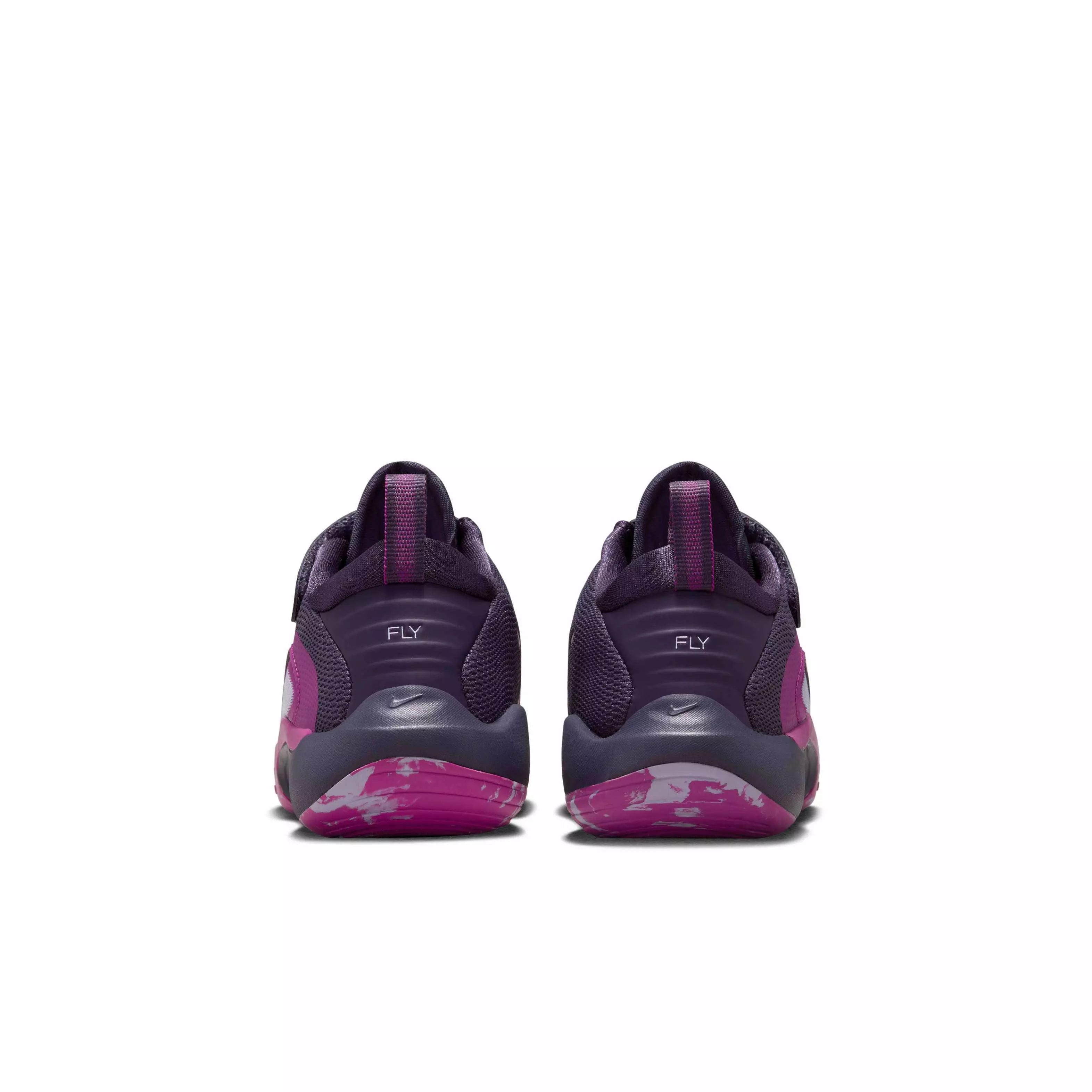 Nike IsoFly "Dark Raisin/Hot Fuchsia/Hydrangeas" Preschool Girls' Basketball Shoe - DK RAISIN/FUCHSIA/HYDRANGEAS