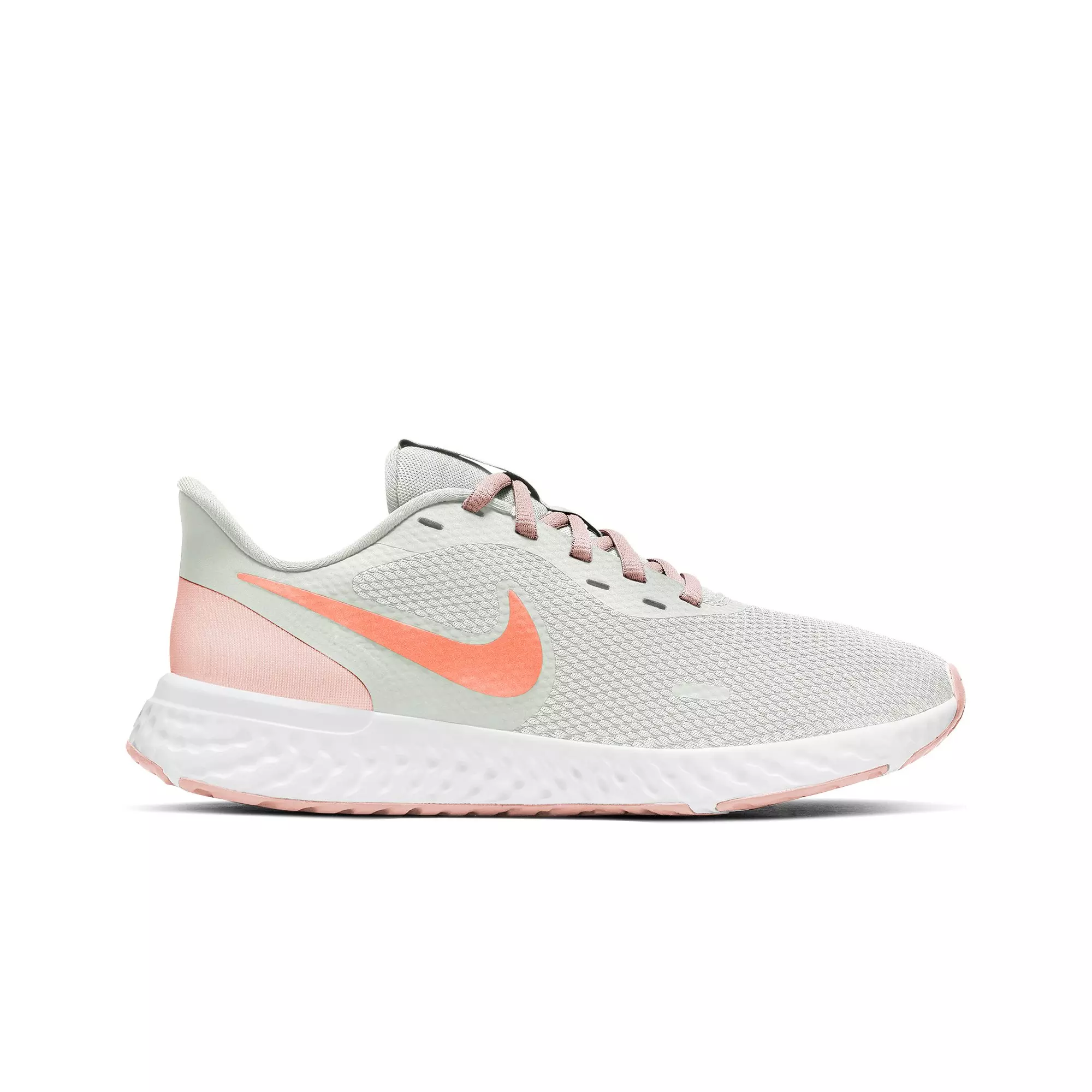 Nike Revolution 5 "Gray/Orange" Women's Running Shoe (Wide) - WHITE