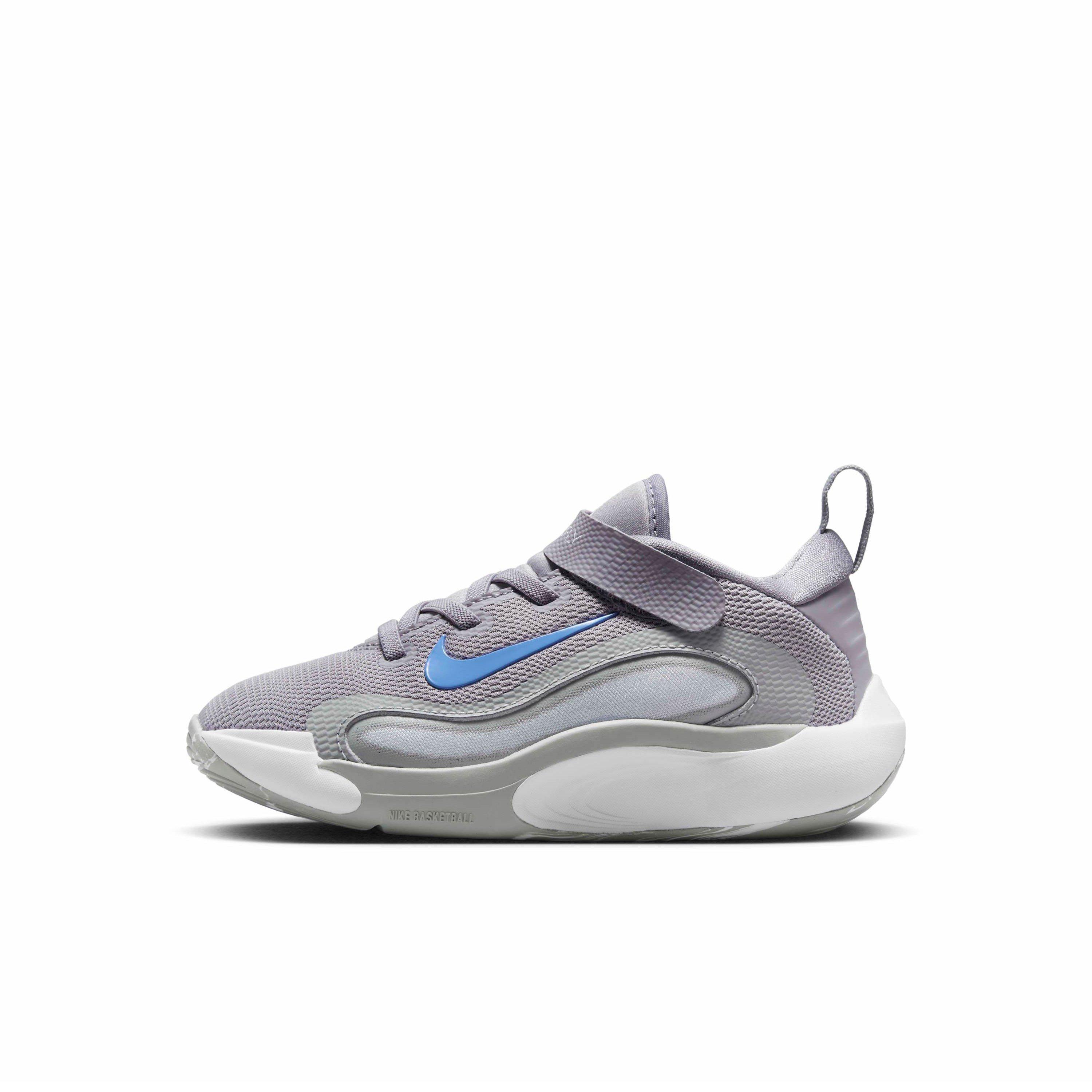 Nike IsoFly Preschool Boys' "Cement Grey/Light Smoke Grey/Pure Platinum/Royal Pulse" Basketball Shoe