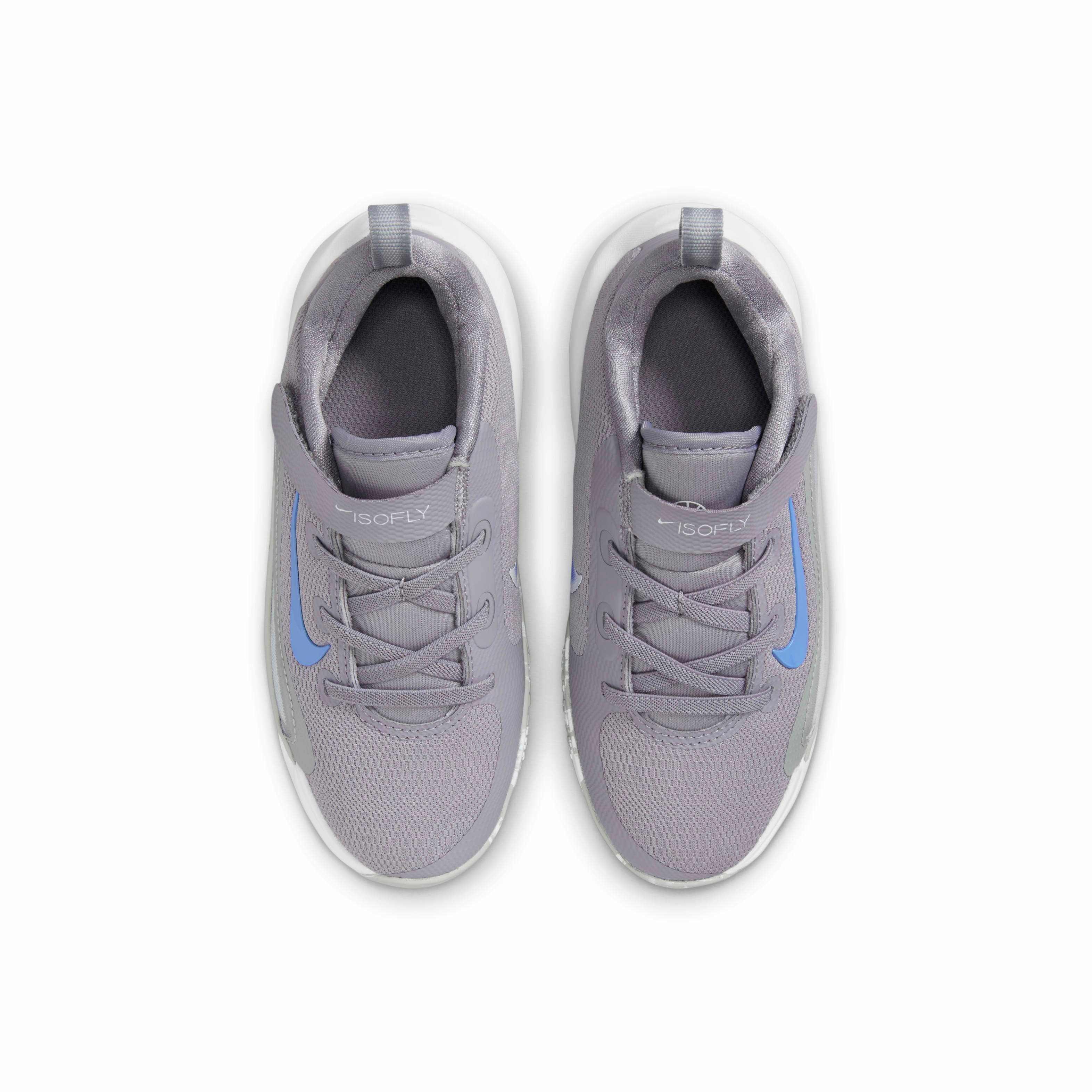 Nike IsoFly Preschool Boys' "Cement Grey/Light Smoke Grey/Pure Platinum/Royal Pulse" Basketball Shoe