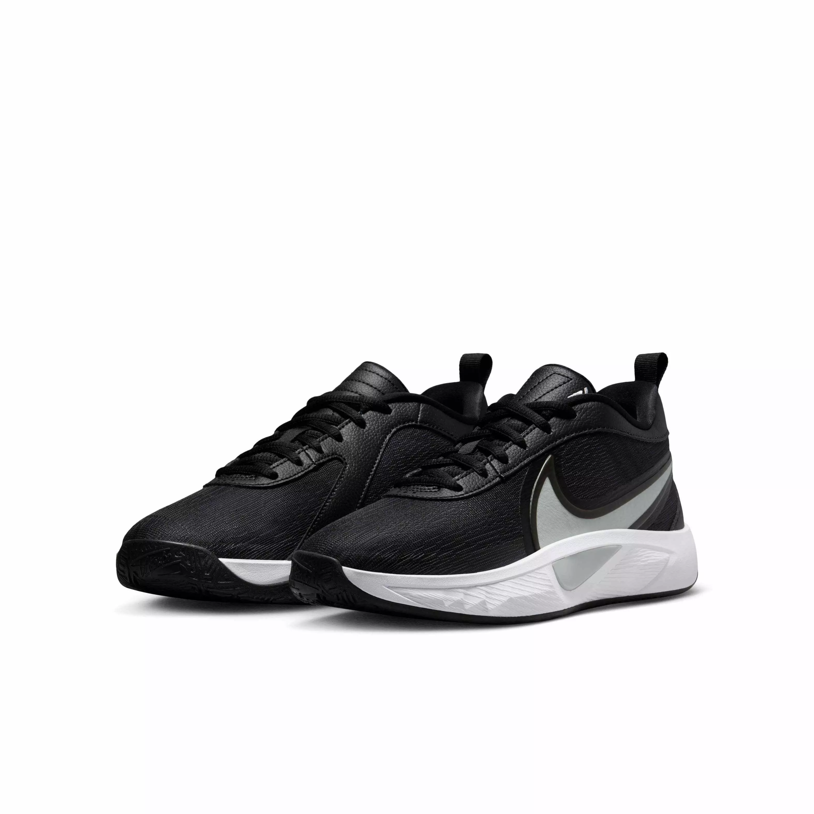 Nike Giannis Freak 6 "Black/White/Gunsmoke/Flat Silver" Grade School Boys' Basketball Shoe - BLACK/WHITE/GUNSMOKE/SILVER