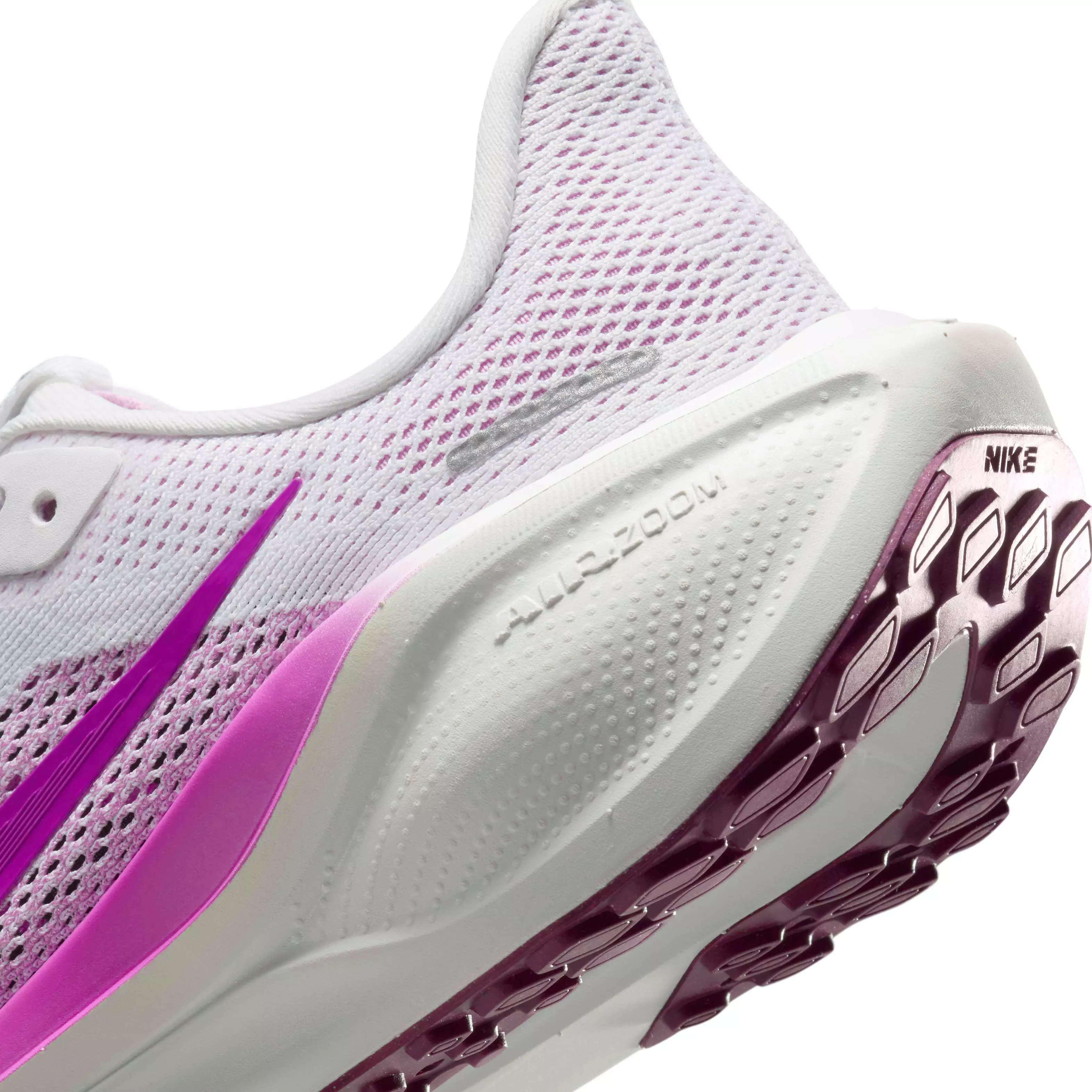 Nike Pegasus 41 "White/Black/Beyond Pink/Hyper Violet" Grade School Girls' Running Shoe - WHITE/BLACK/PINK/VIOLET