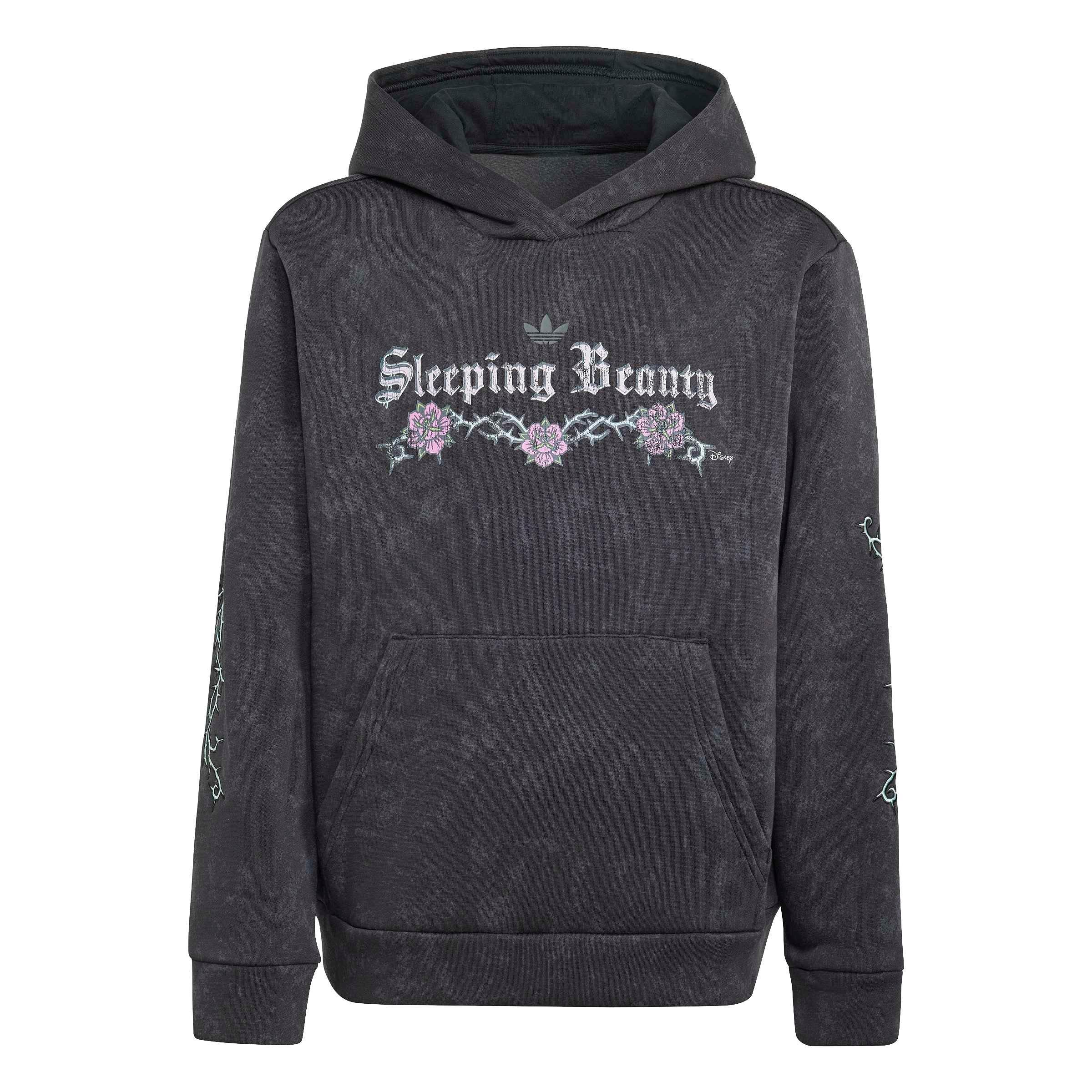 adidas Originals Big Girls' Disney Villains Loose Washed GFX Crew Sweatshirt - Black - BLACK