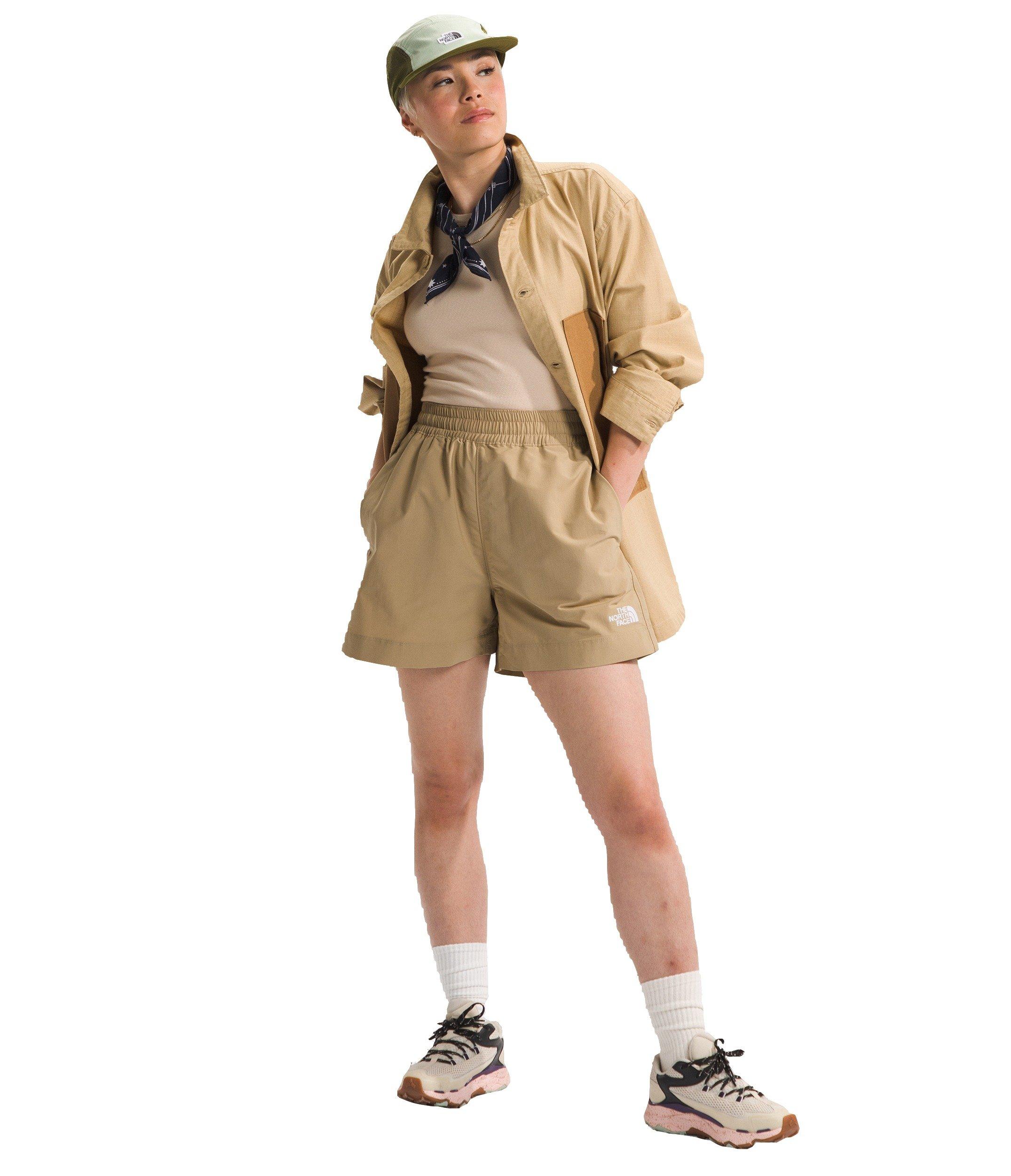 The North Face Women's Easy Wind Shorts - KHAKI Thumbnail View 4