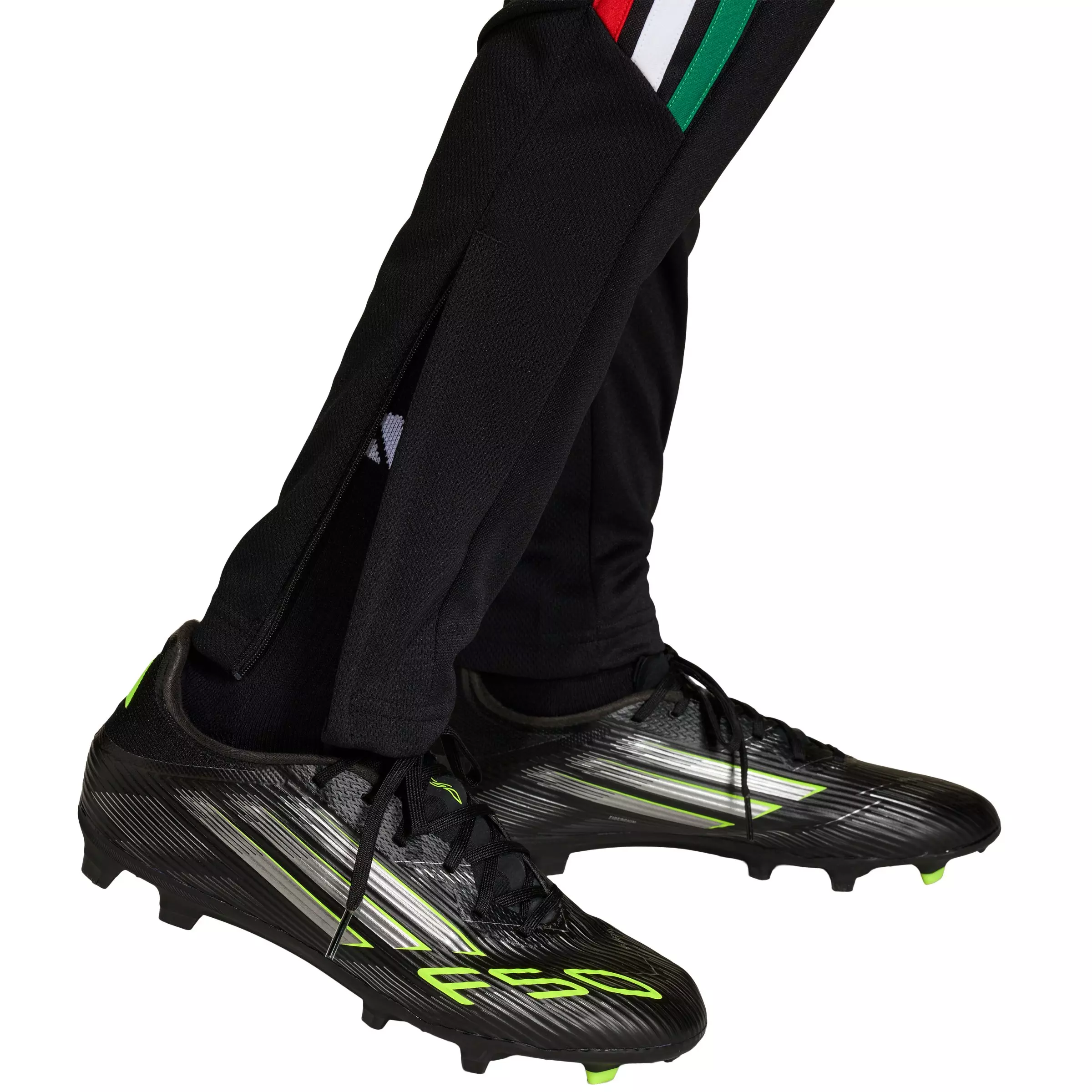 adidas Big Boys' Tiro 26 League Soocer Training Pants - Black/Green - BLACK/GREEN